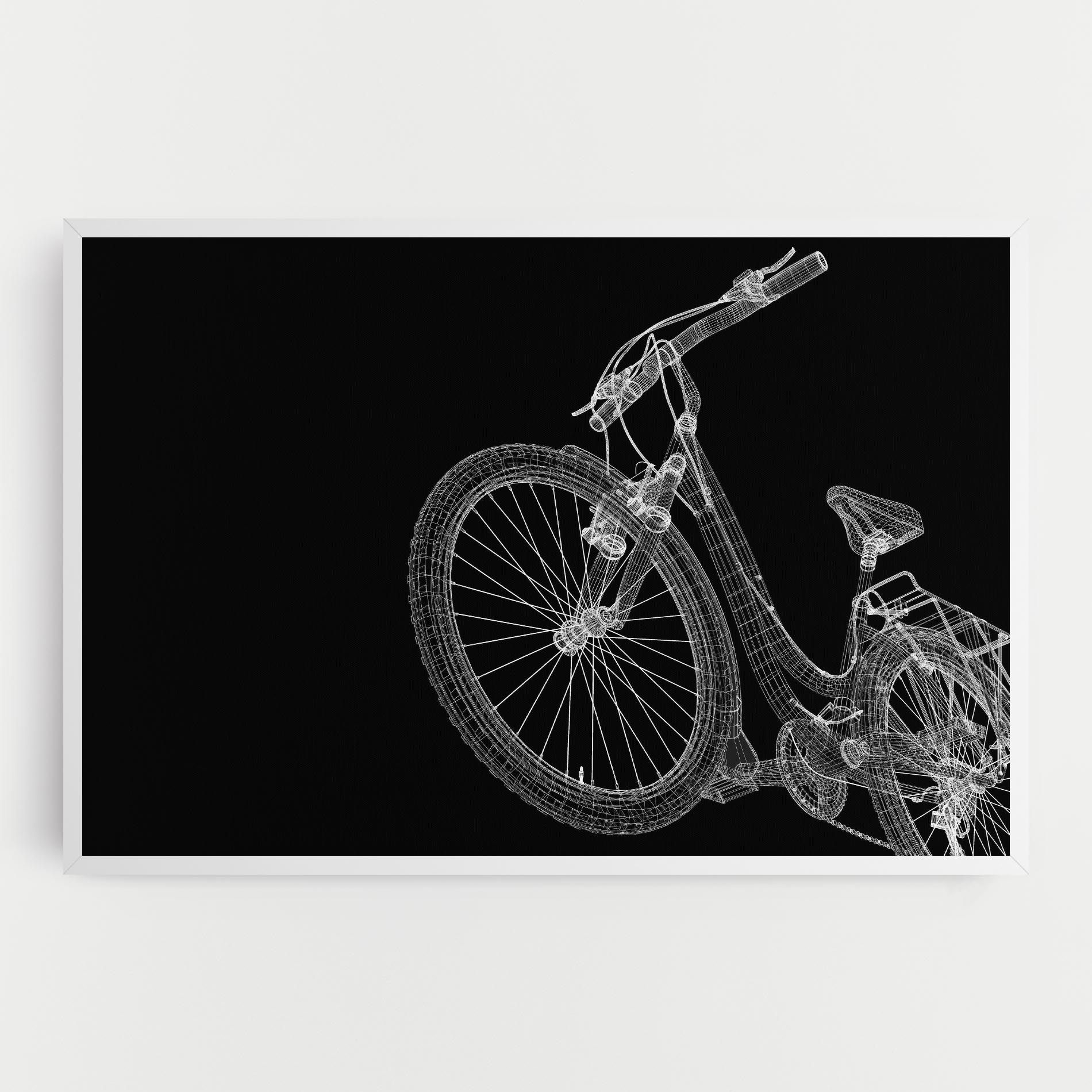 3d Bike Model On Black mockup 0