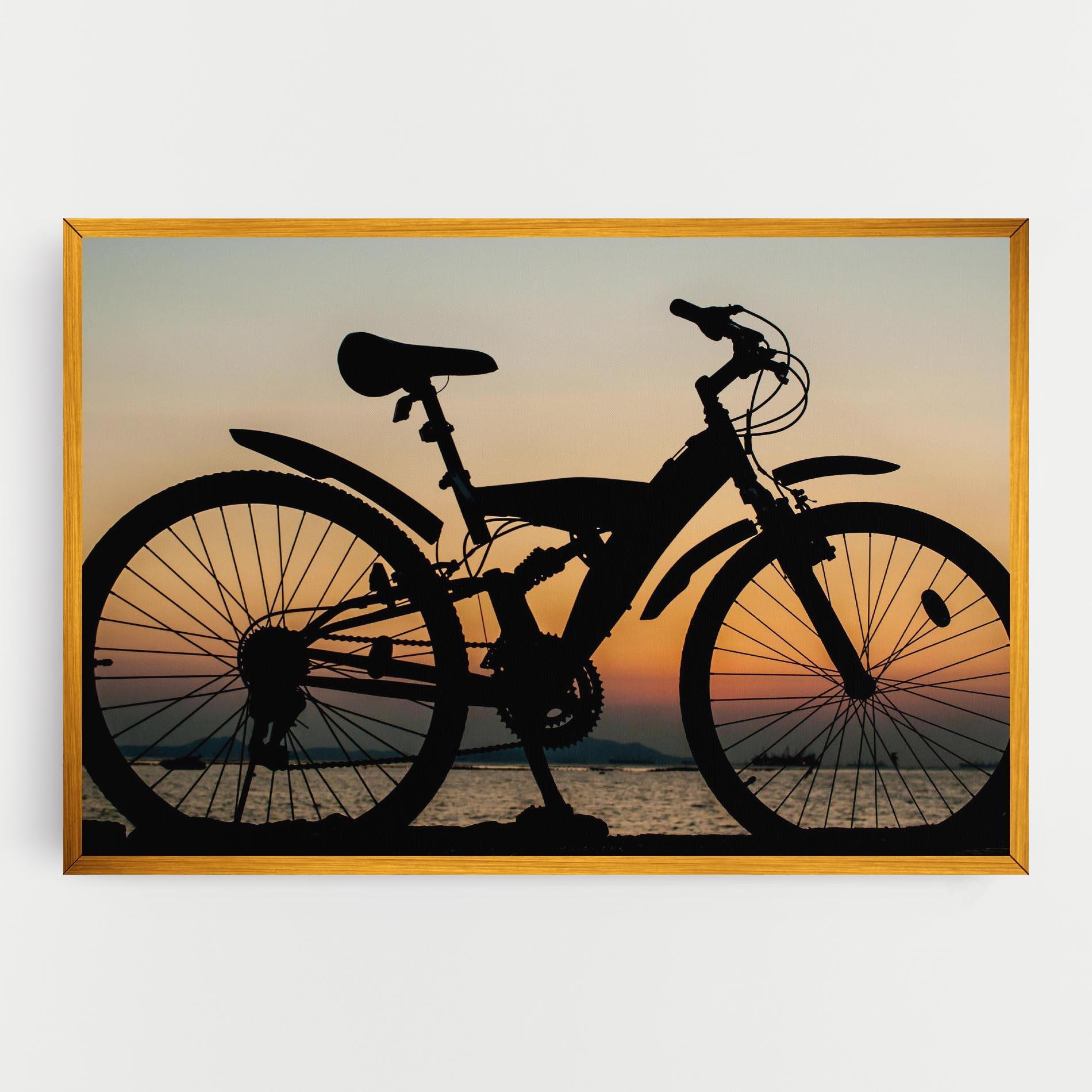 Tablou Canvas Beautiful Mtb Shilouette mockup 0