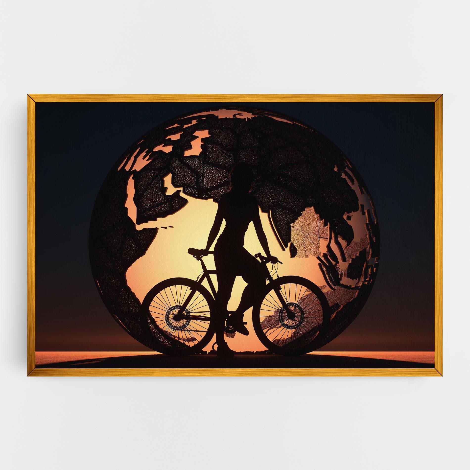 Tablou Canvas Globe Riding World mockup 0