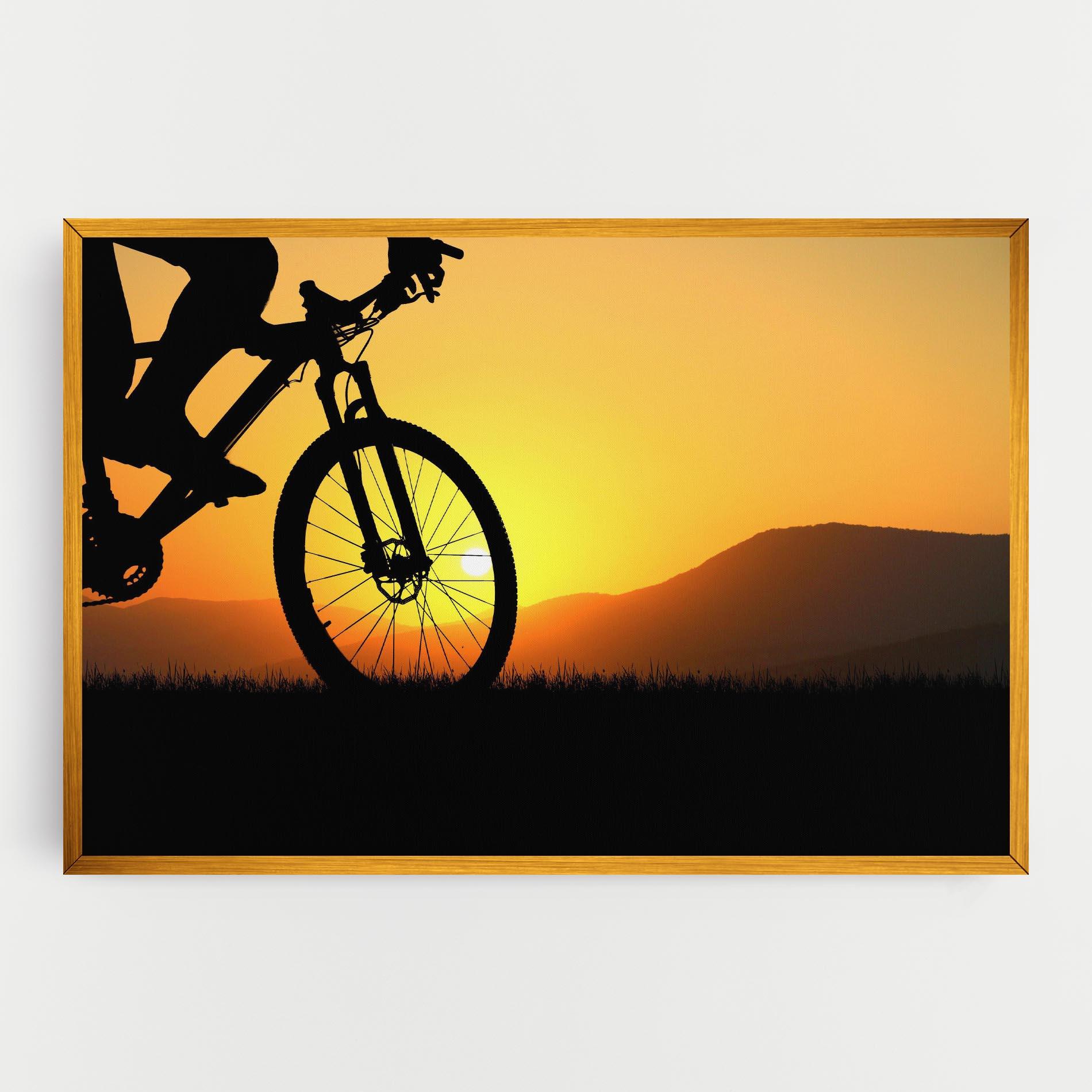Tablou Canvas Mtb Silhouette View mockup 0