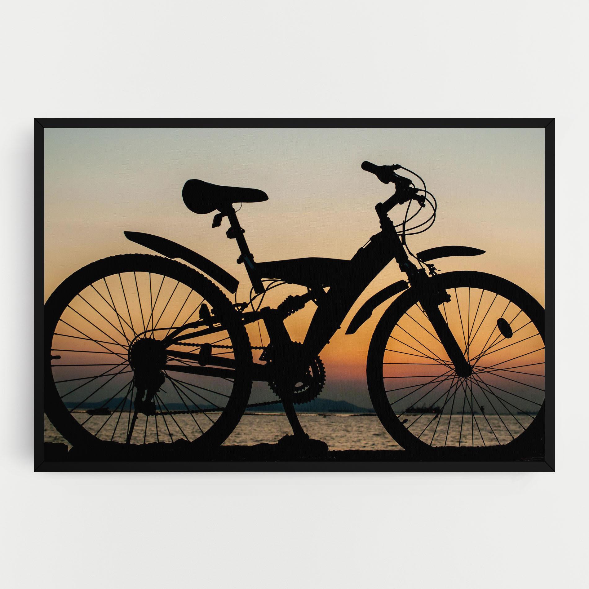 Tablou Canvas Beautiful Mtb Shilouette mockup 0
