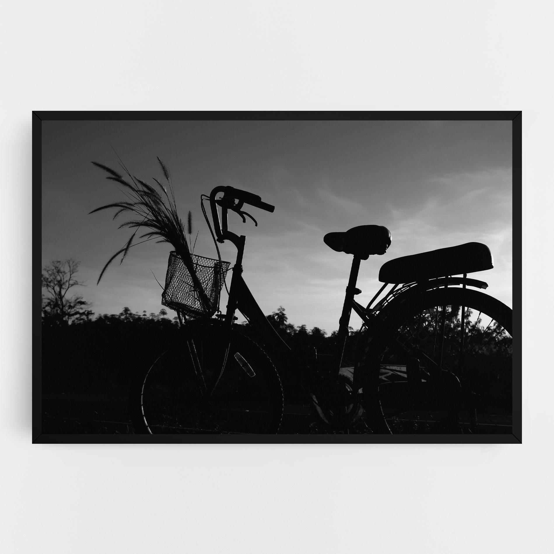 Tablou Canvas Black Bike Shilouette mockup 0