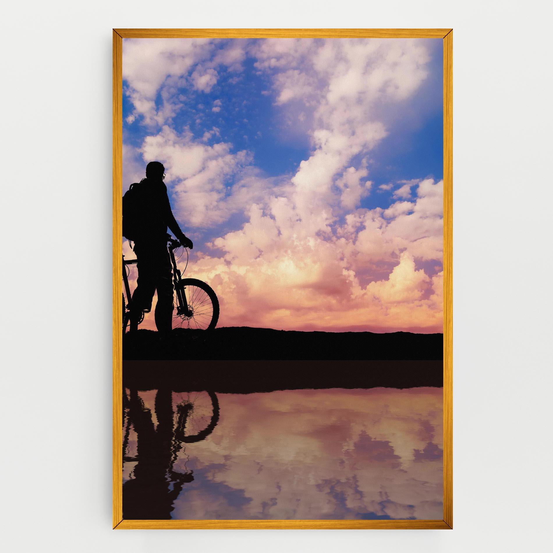 Tablou Canvas Bike Sunset mockup 0