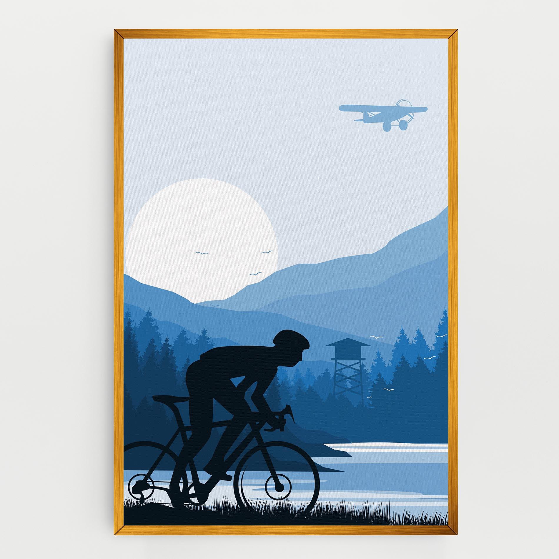 Tablou Canvas Blue Light Bike mockup 0