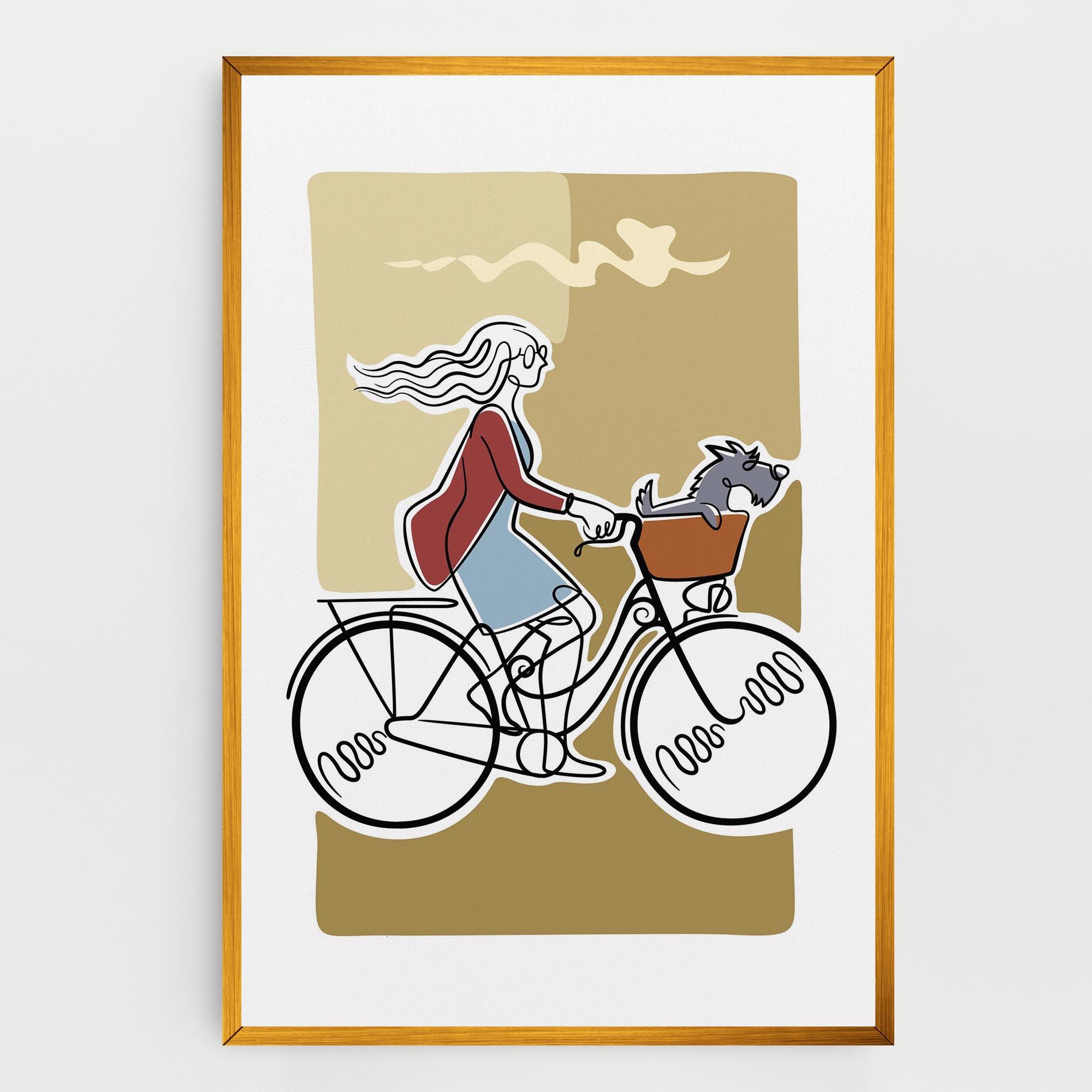 Tablou Canvas Dog On Bike mockup 0