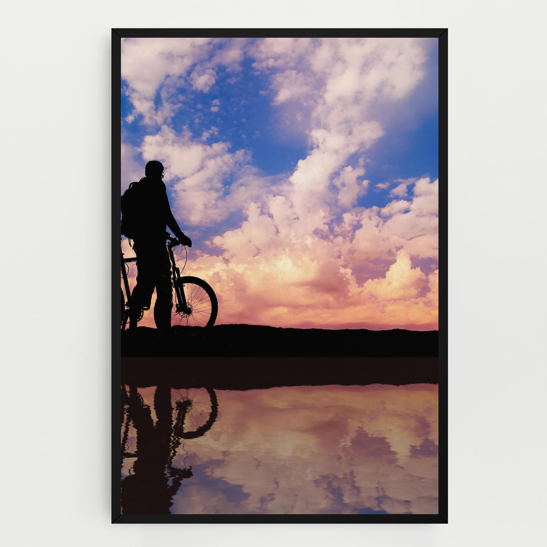 Tablou Canvas Bike Sunset mockup 0