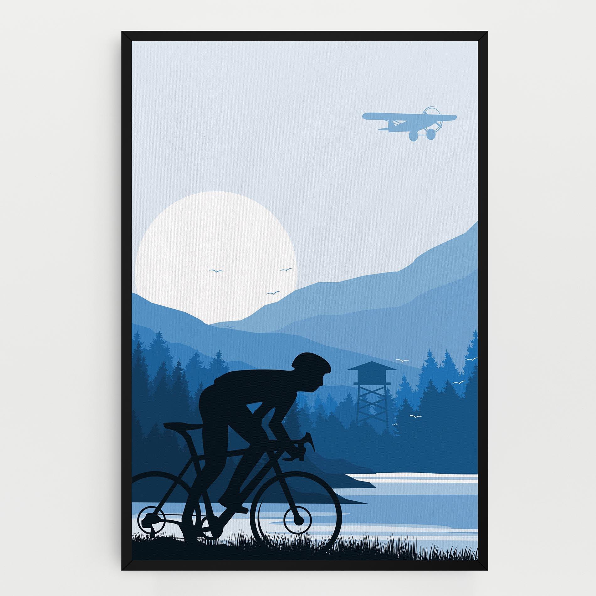 Tablou Canvas Blue Light Bike mockup 0