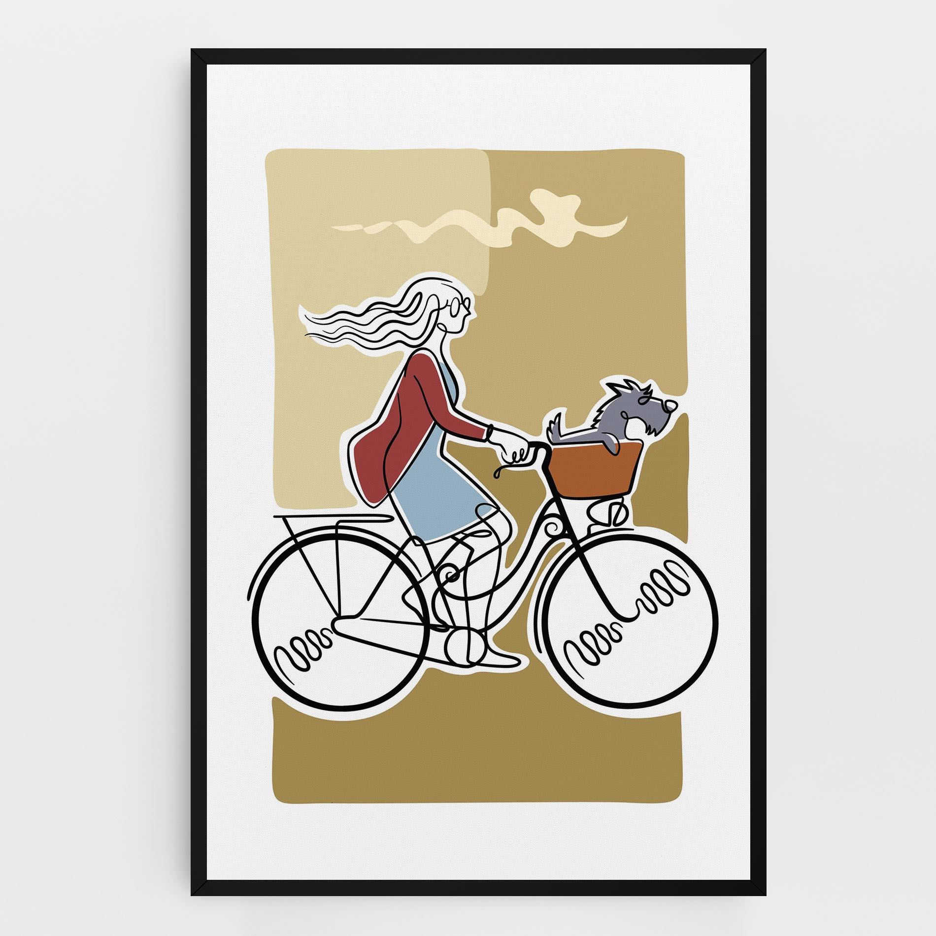 Tablou Canvas Dog On Bike mockup 0