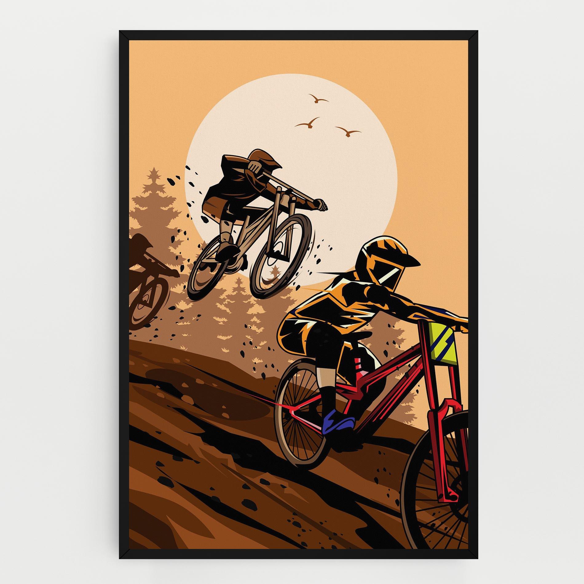 Tablou Canvas Downhill Bike mockup 0