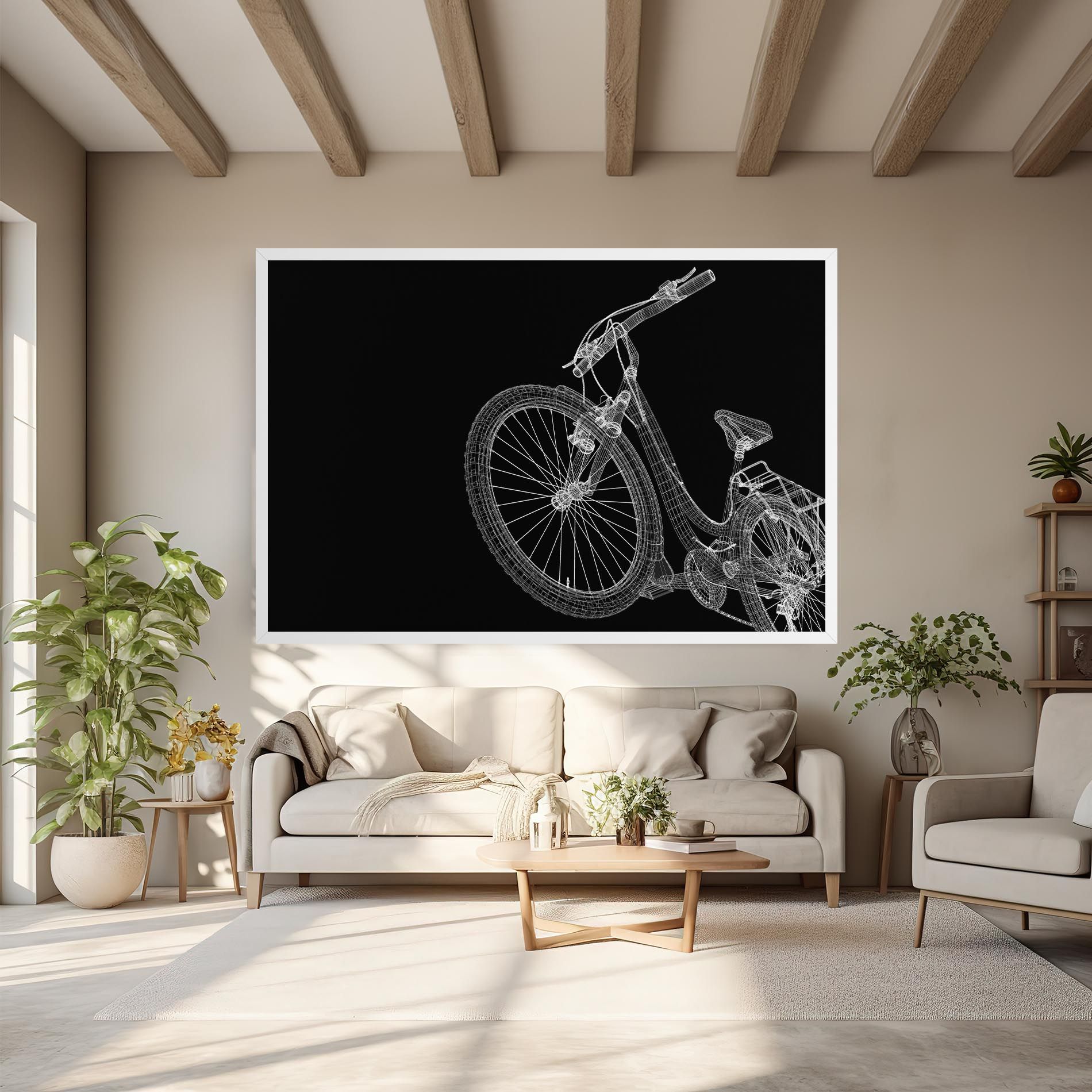 3d Bike Model On Black mockup 6