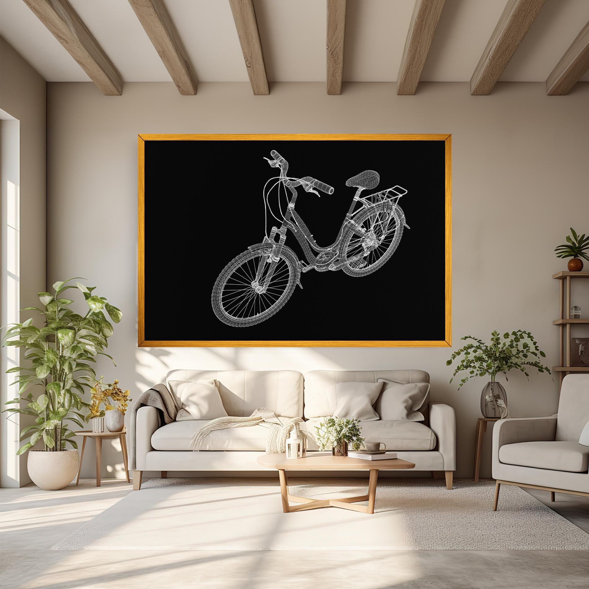 Tablou Canvas Bicycle 3d Model mockup 6