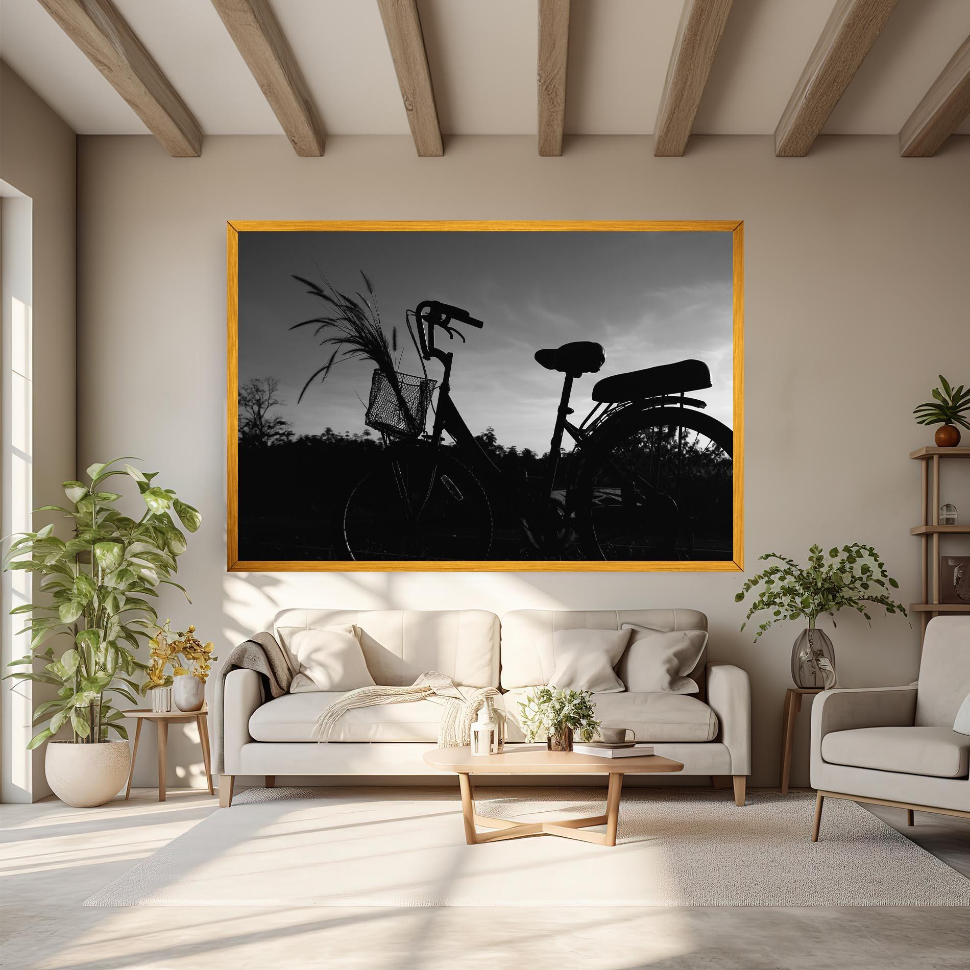 Tablou Canvas Black Bike Shilouette mockup 6