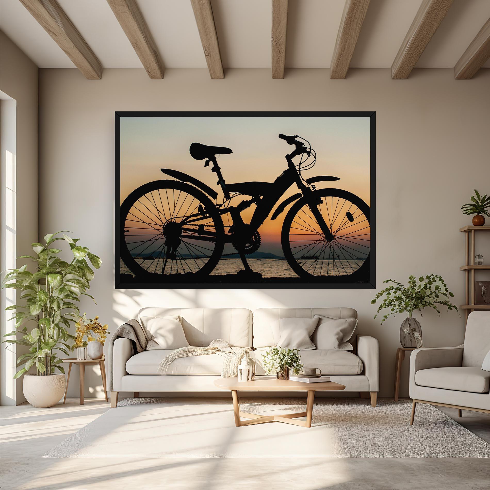 Tablou Canvas Beautiful Mtb Shilouette mockup 6