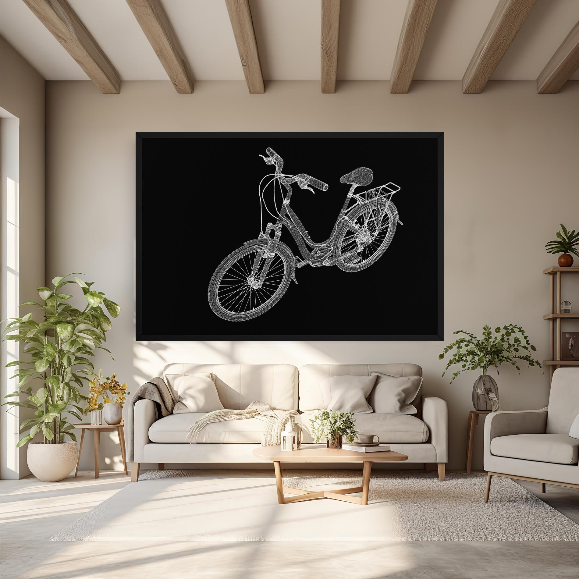 Tablou Canvas Bicycle 3d Model mockup 6