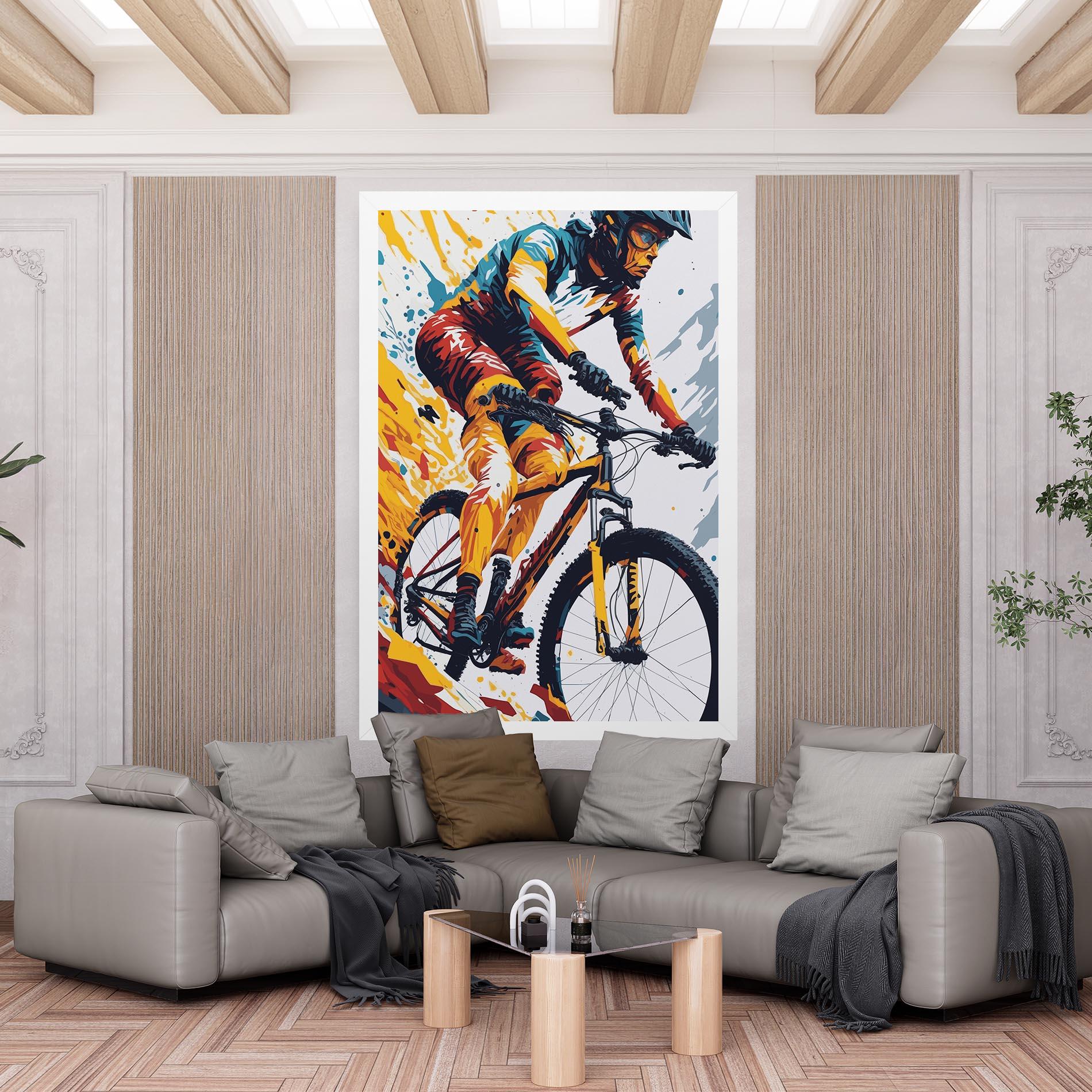 Tablou Canvas Yellow Bike Art mockup 6