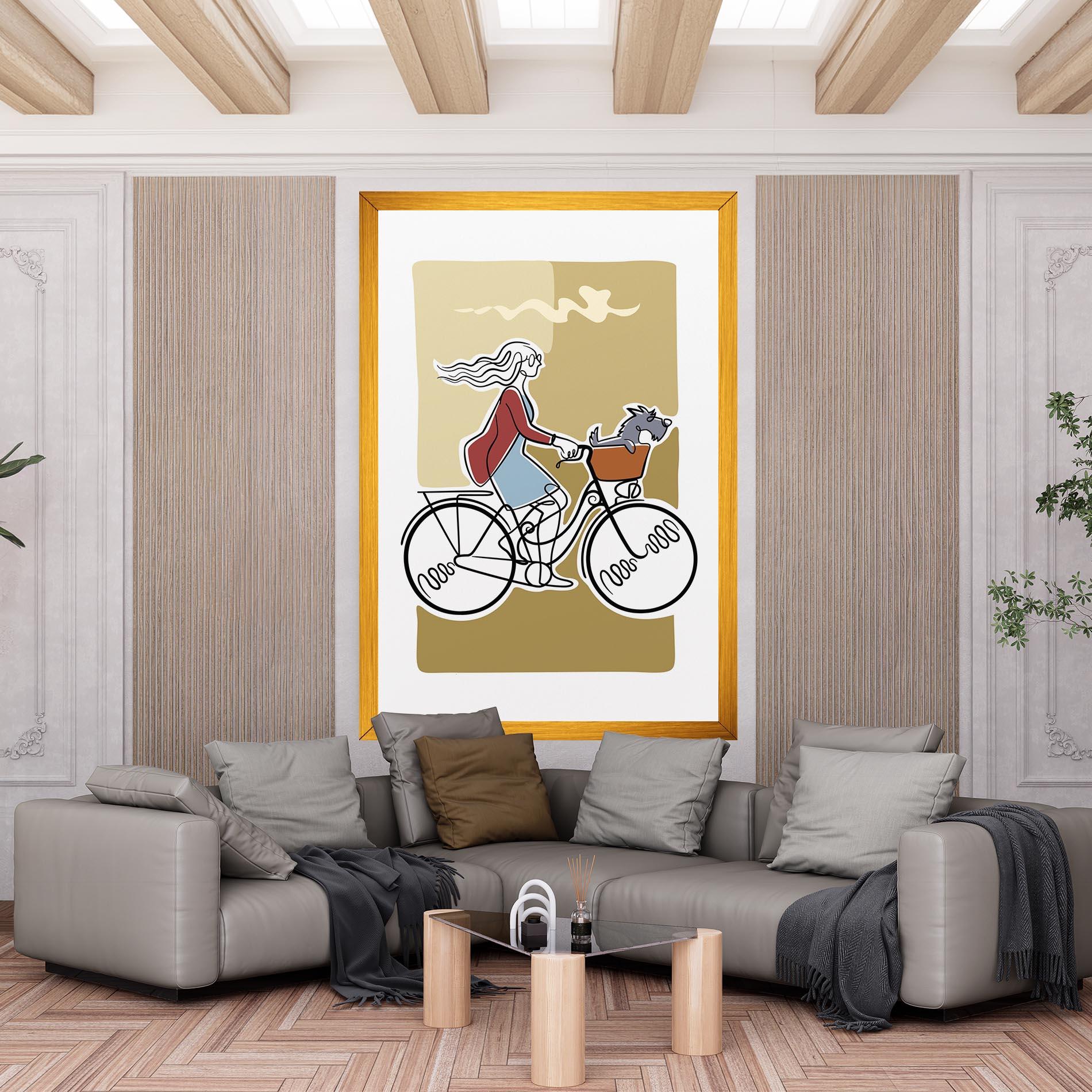 Tablou Canvas Dog On Bike mockup 6