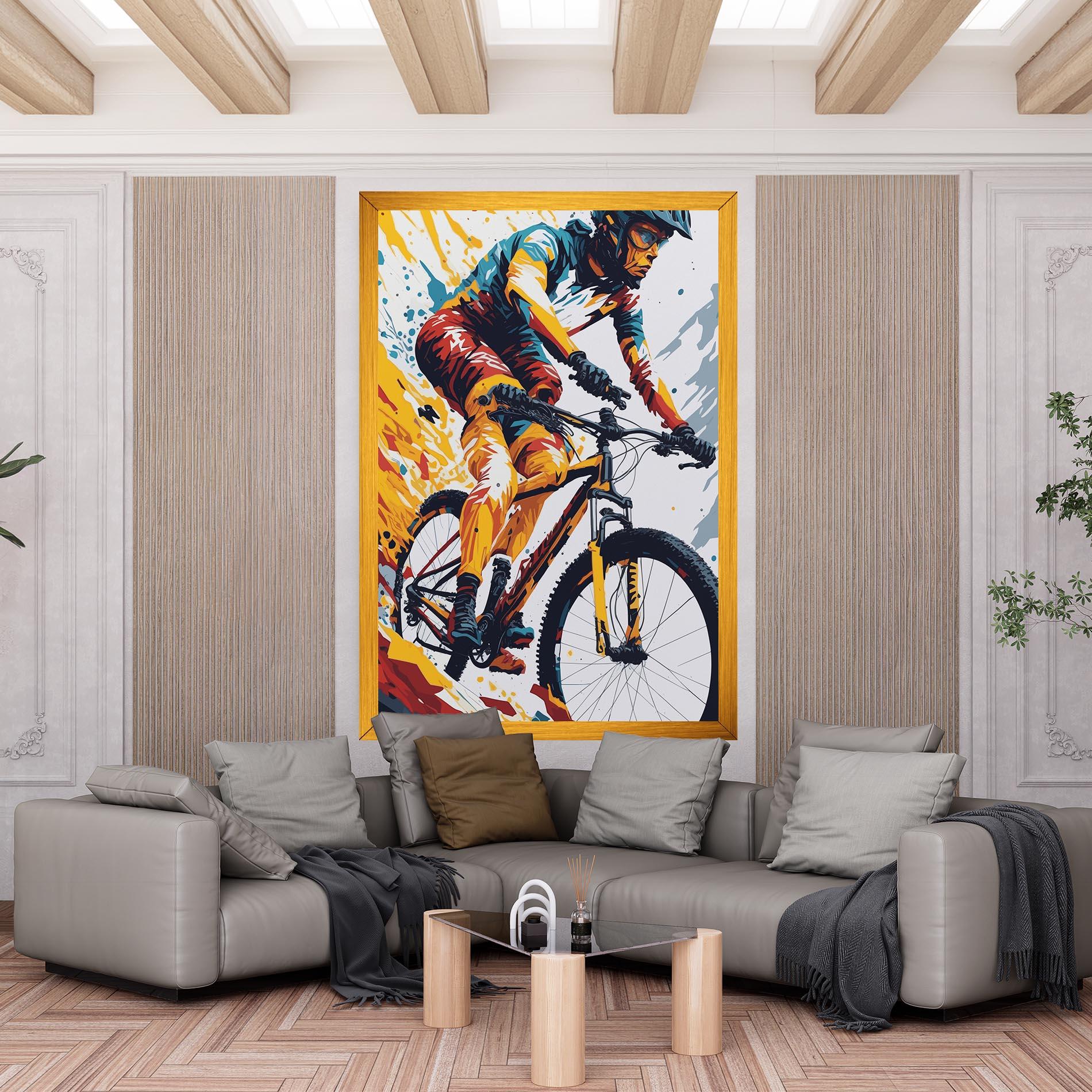 Tablou Canvas Yellow Bike Art mockup 6