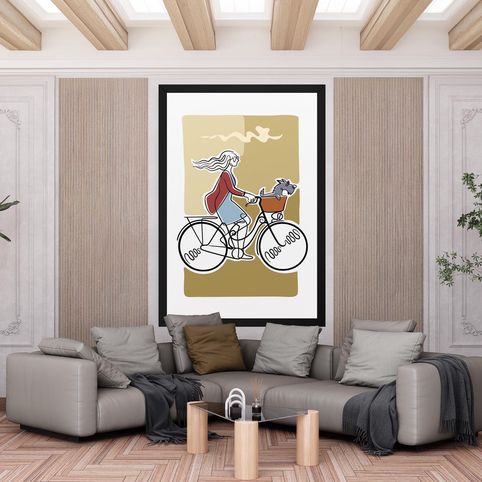 Tablou Canvas Dog On Bike mockup 6