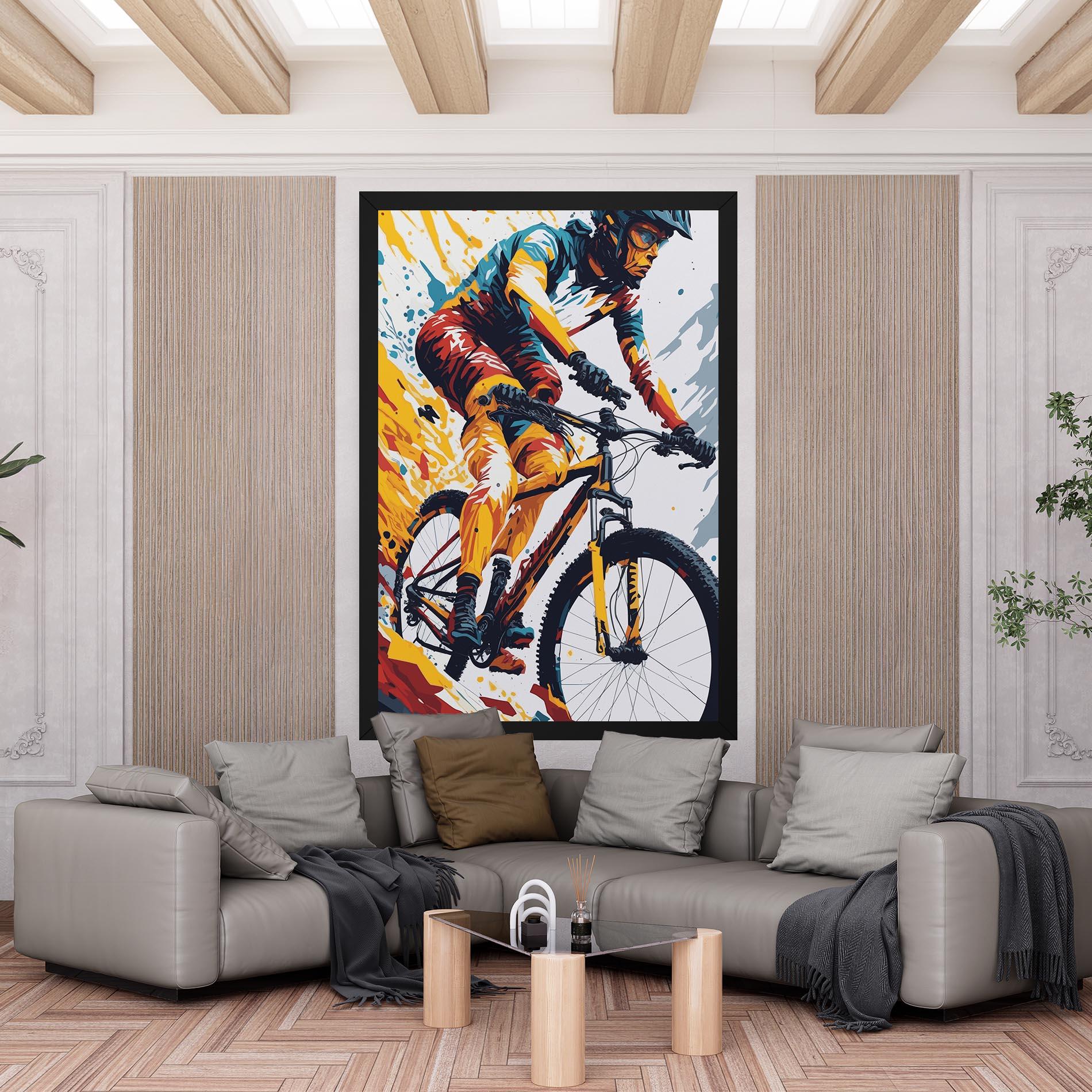 Tablou Canvas Yellow Bike Art mockup 6