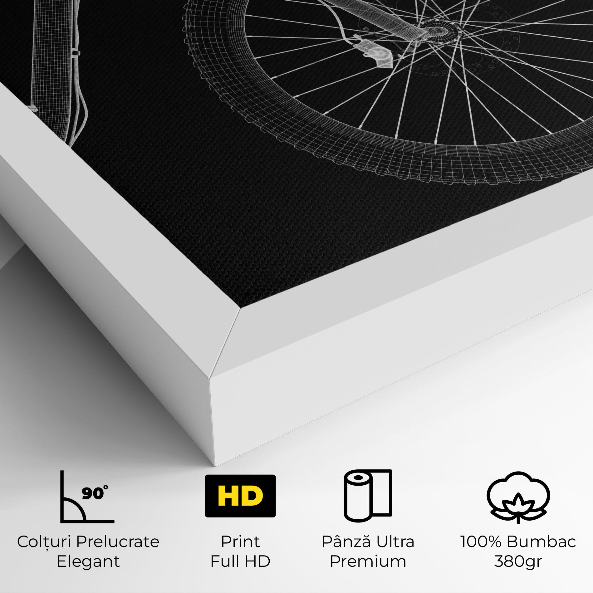 Tablou Canvas 3d White Model Bike mockup 4