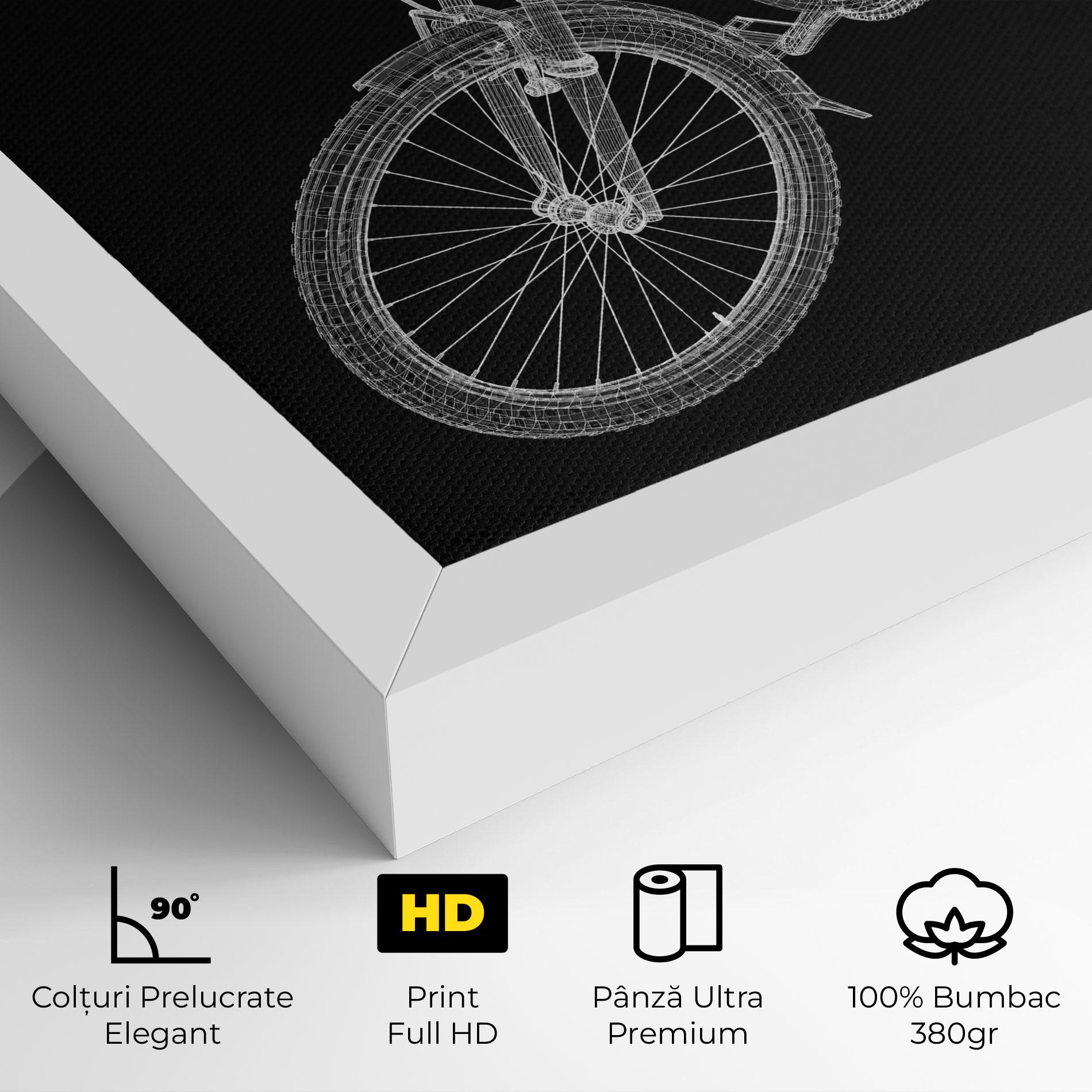 Tablou Canvas Bicycle 3d Model mockup 4