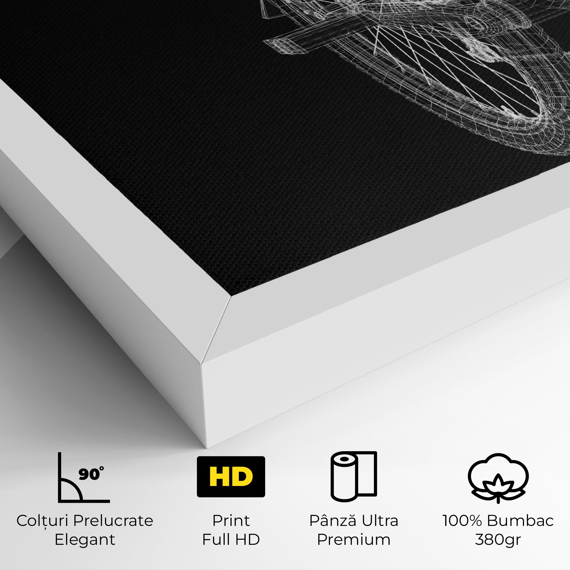 Tablou Canvas Bike Wire Model 3d mockup 4