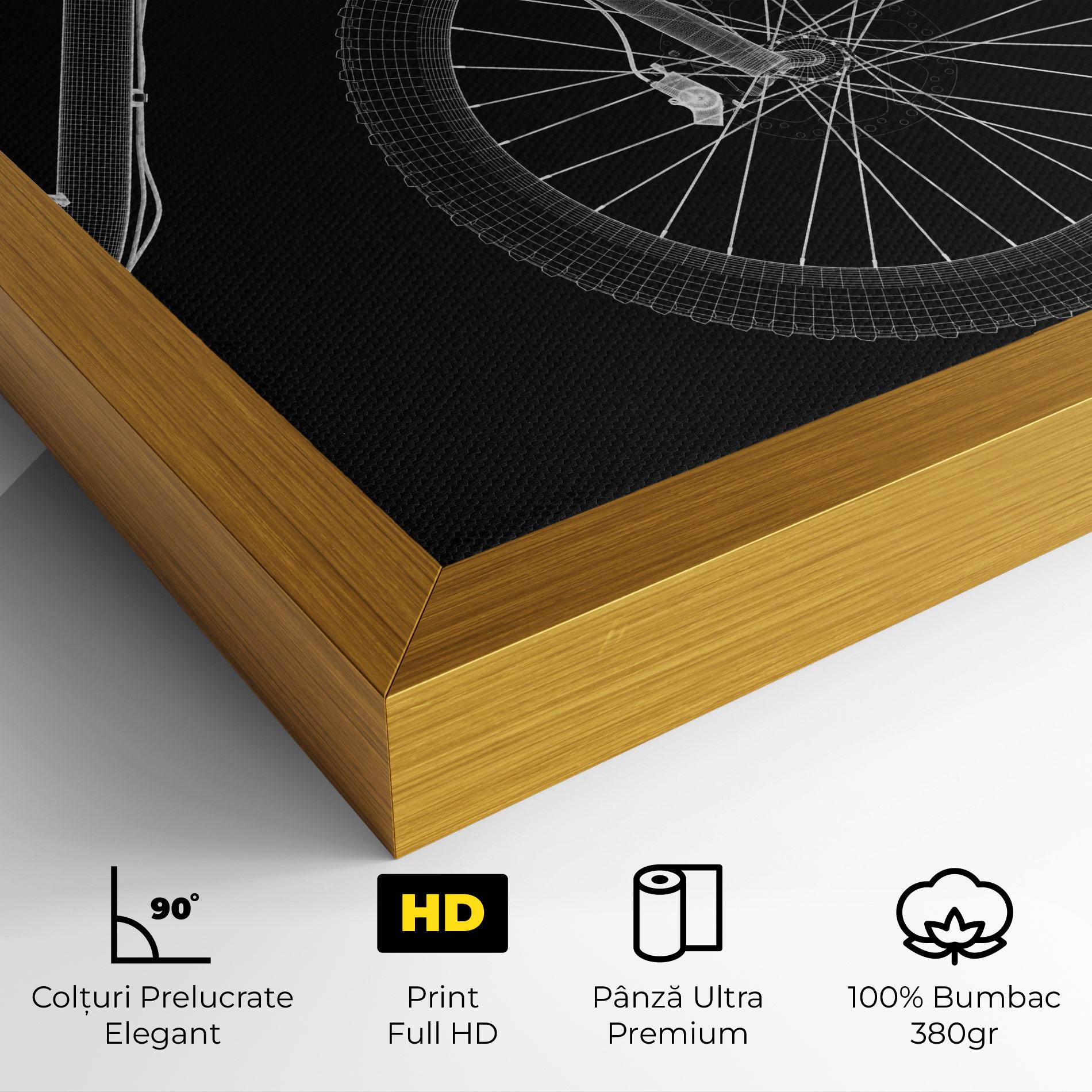 Tablou Canvas 3d White Model Bike mockup 4