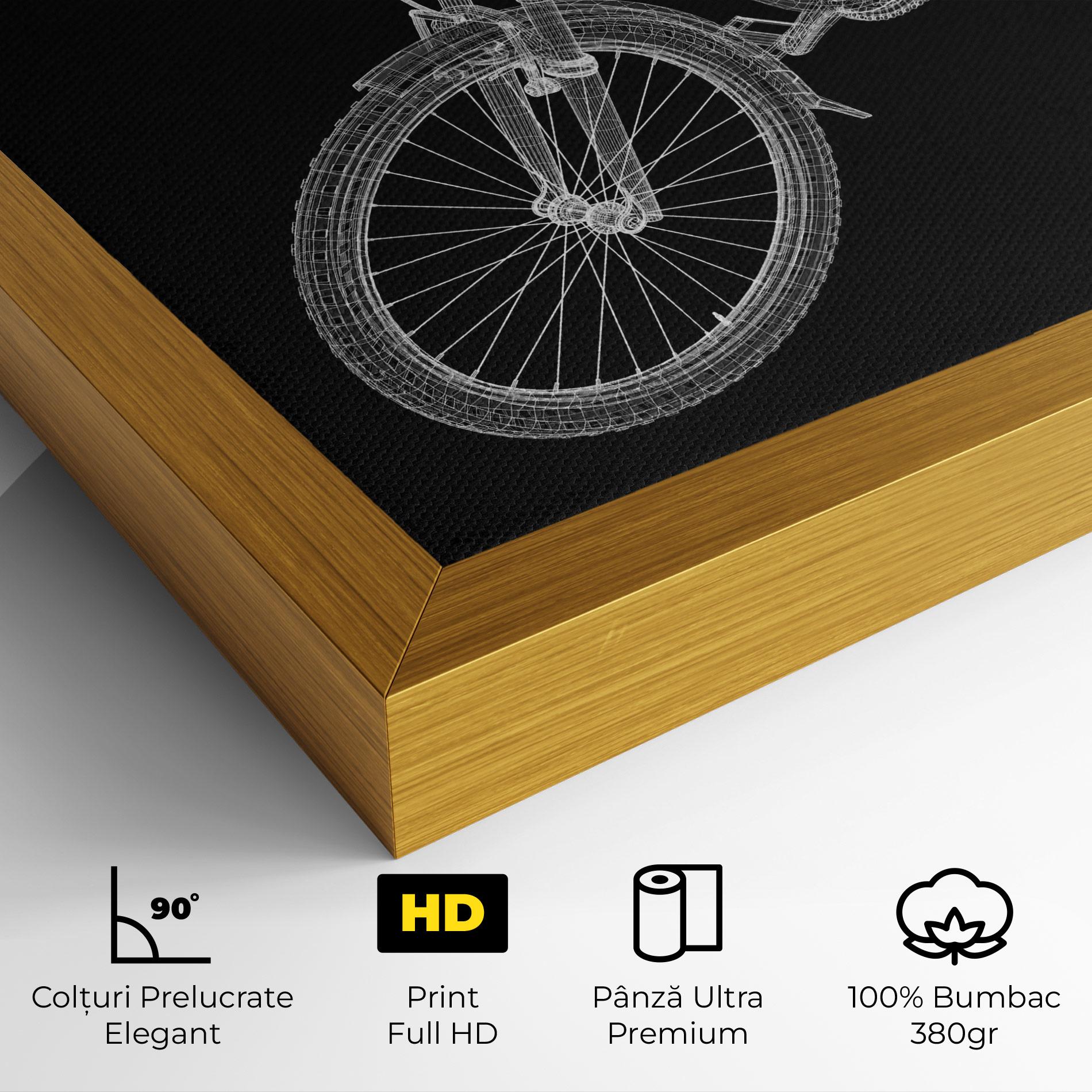 Tablou Canvas Bicycle 3d Model mockup 4