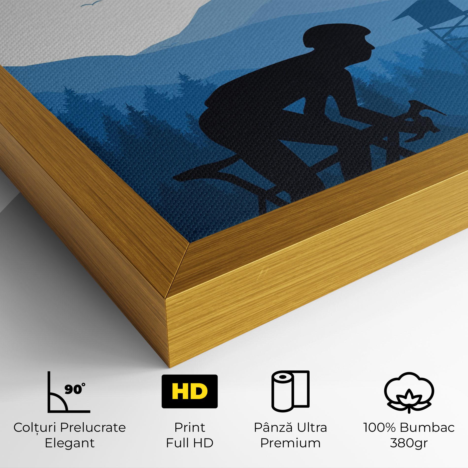 Tablou Canvas Blue Light Bike mockup 4