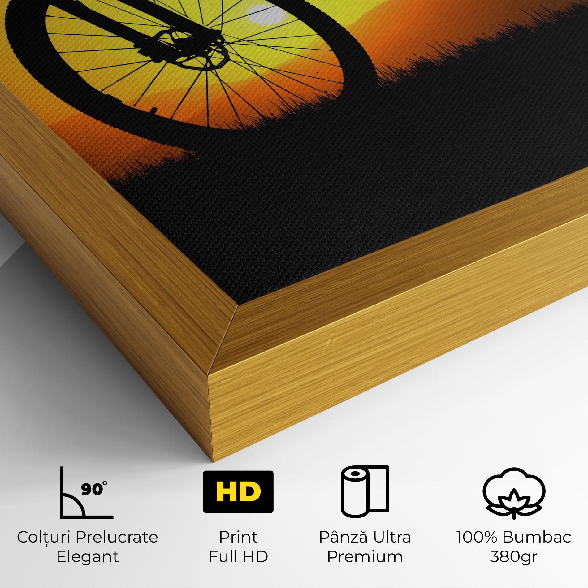 Tablou Canvas Mtb Silhouette View mockup 4