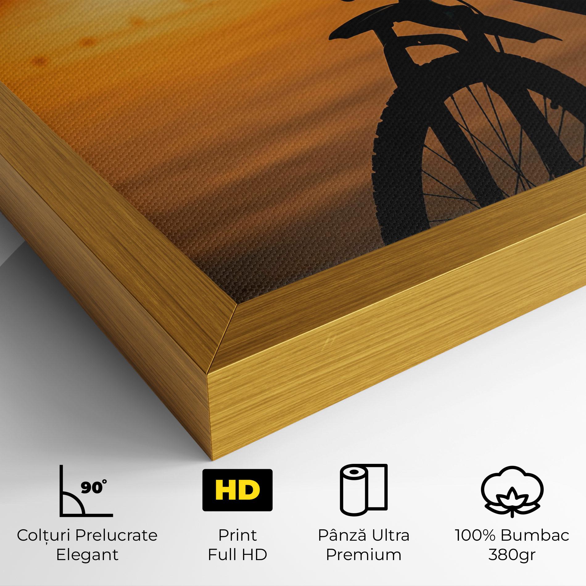 Tablou Canvas Sunset Lake Bike mockup 4