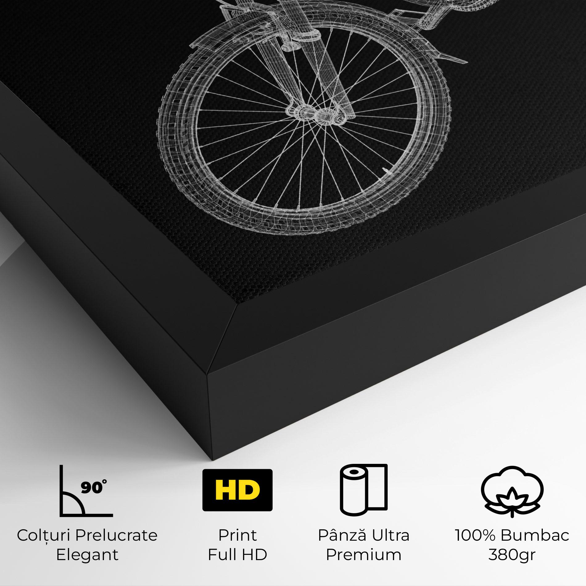 Tablou Canvas Bicycle 3d Model mockup 4
