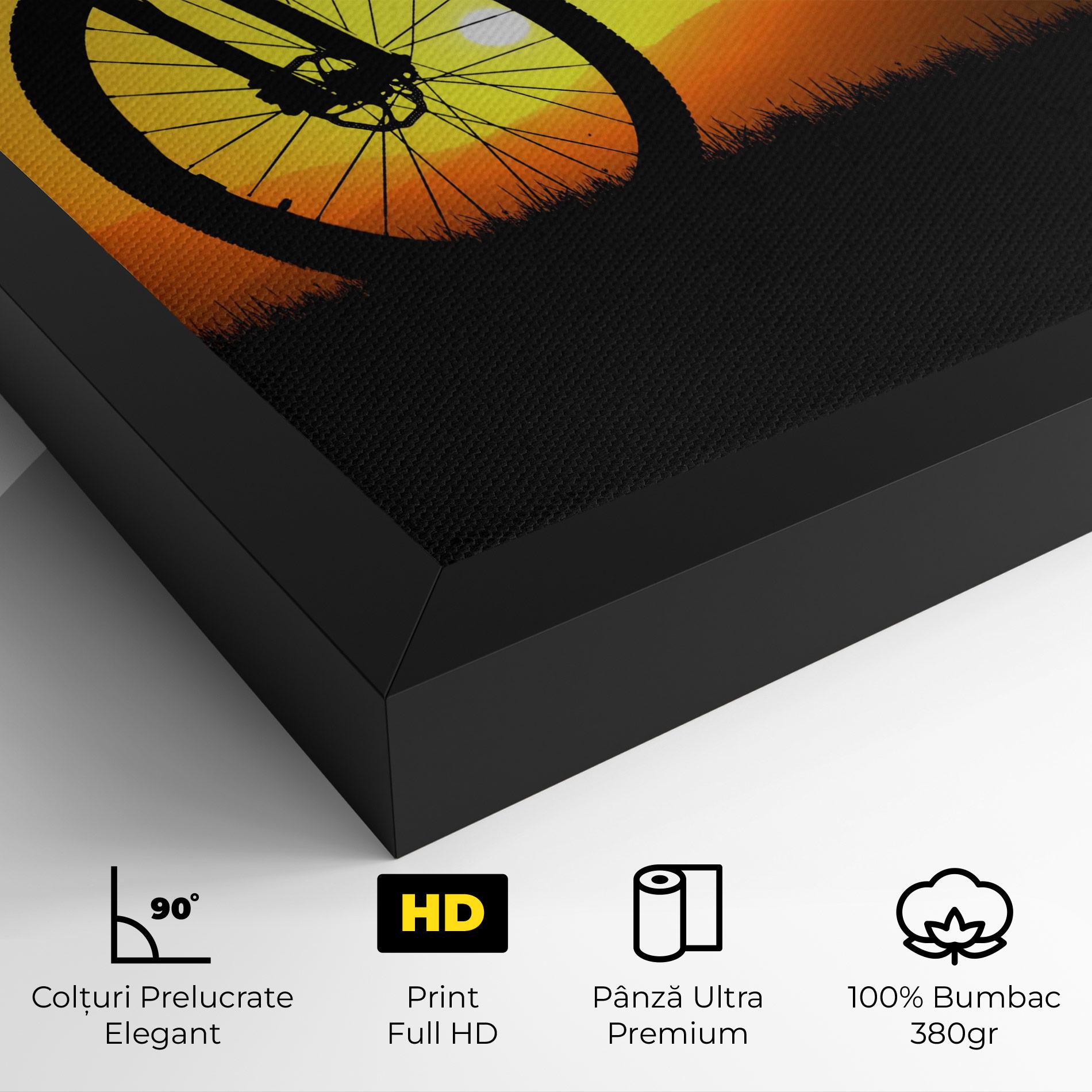 Tablou Canvas Mtb Silhouette View mockup 4