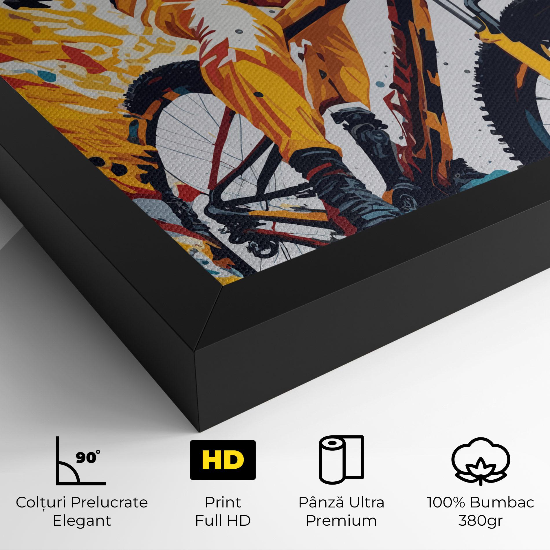Tablou Canvas Yellow Bike Art mockup 4