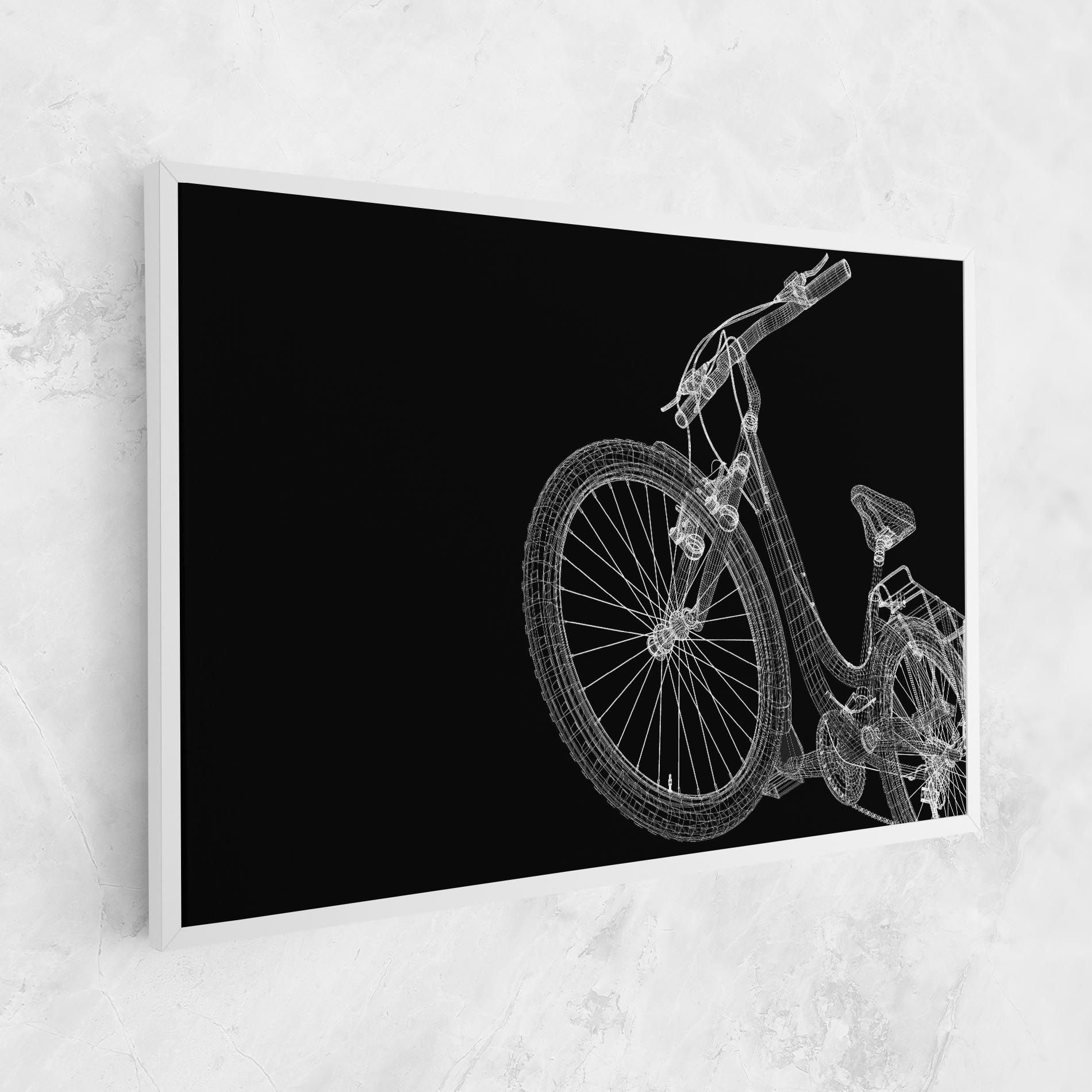 3d Bike Model On Black mockup 1
