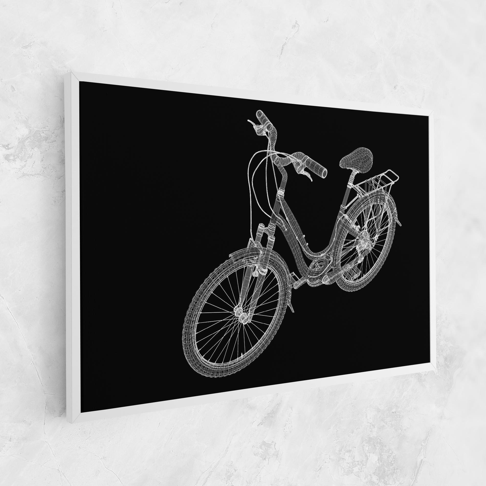 Tablou Canvas Bicycle 3d Model mockup 1