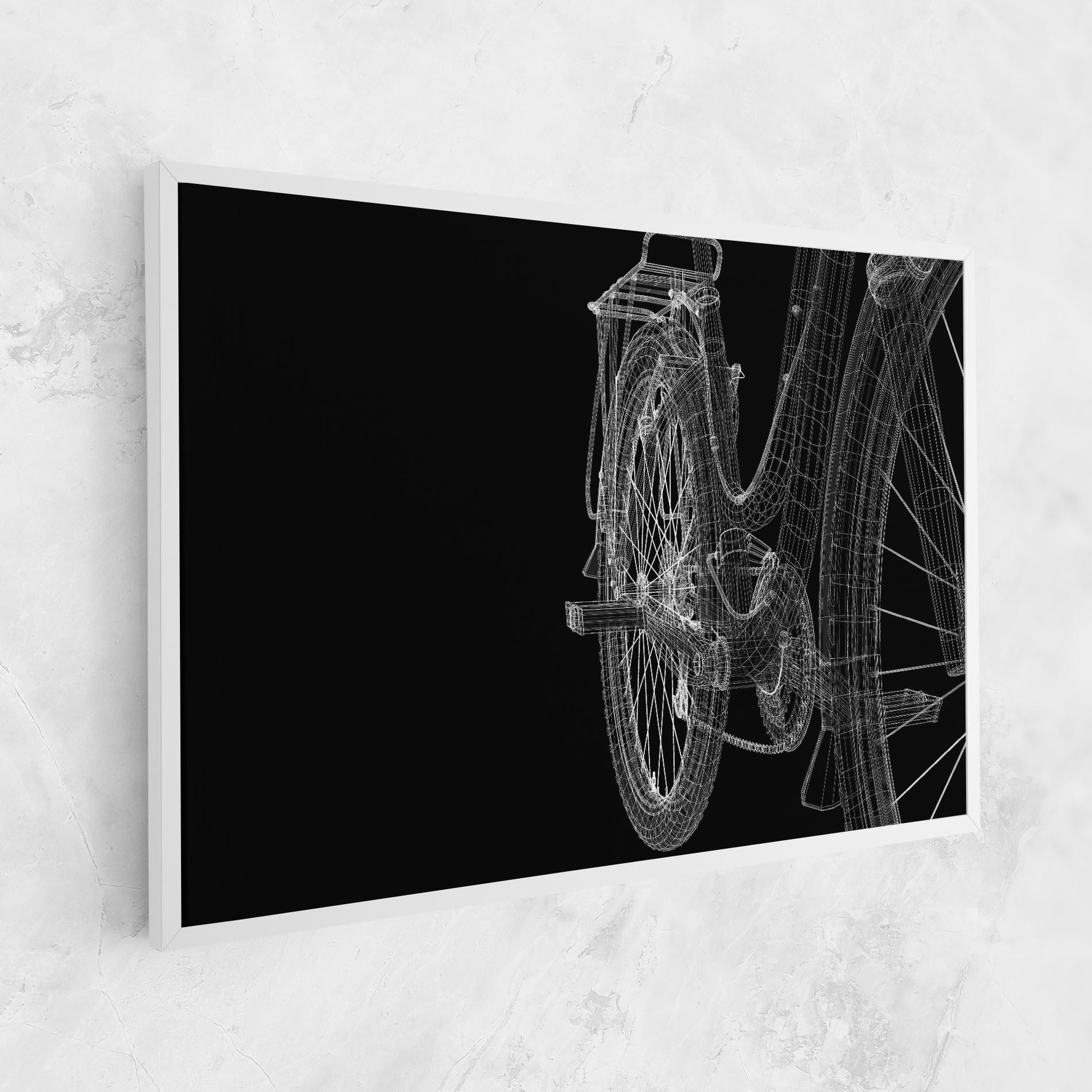 Tablou Canvas Bike Wire Model 3d mockup 1