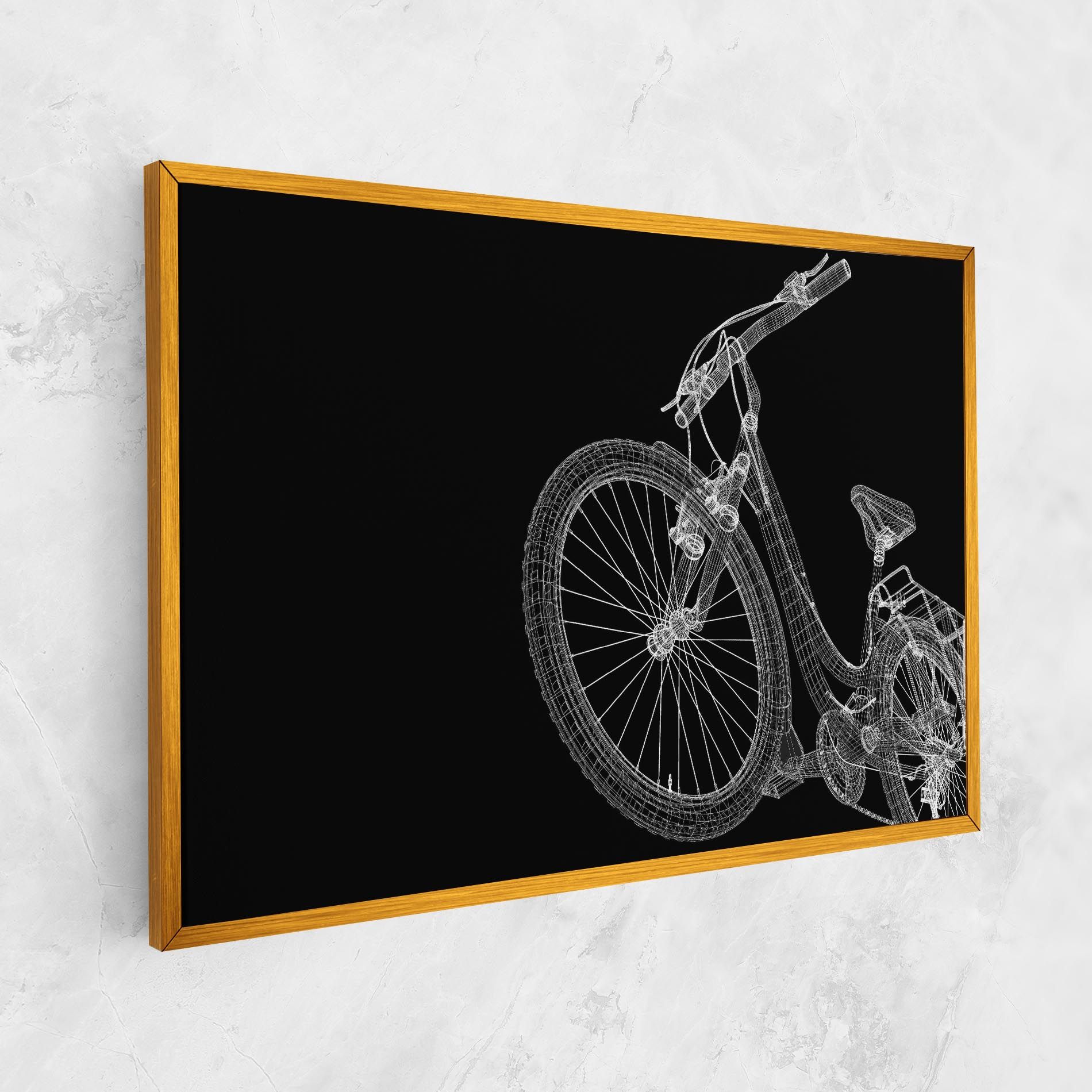 3d Bike Model On Black mockup 1