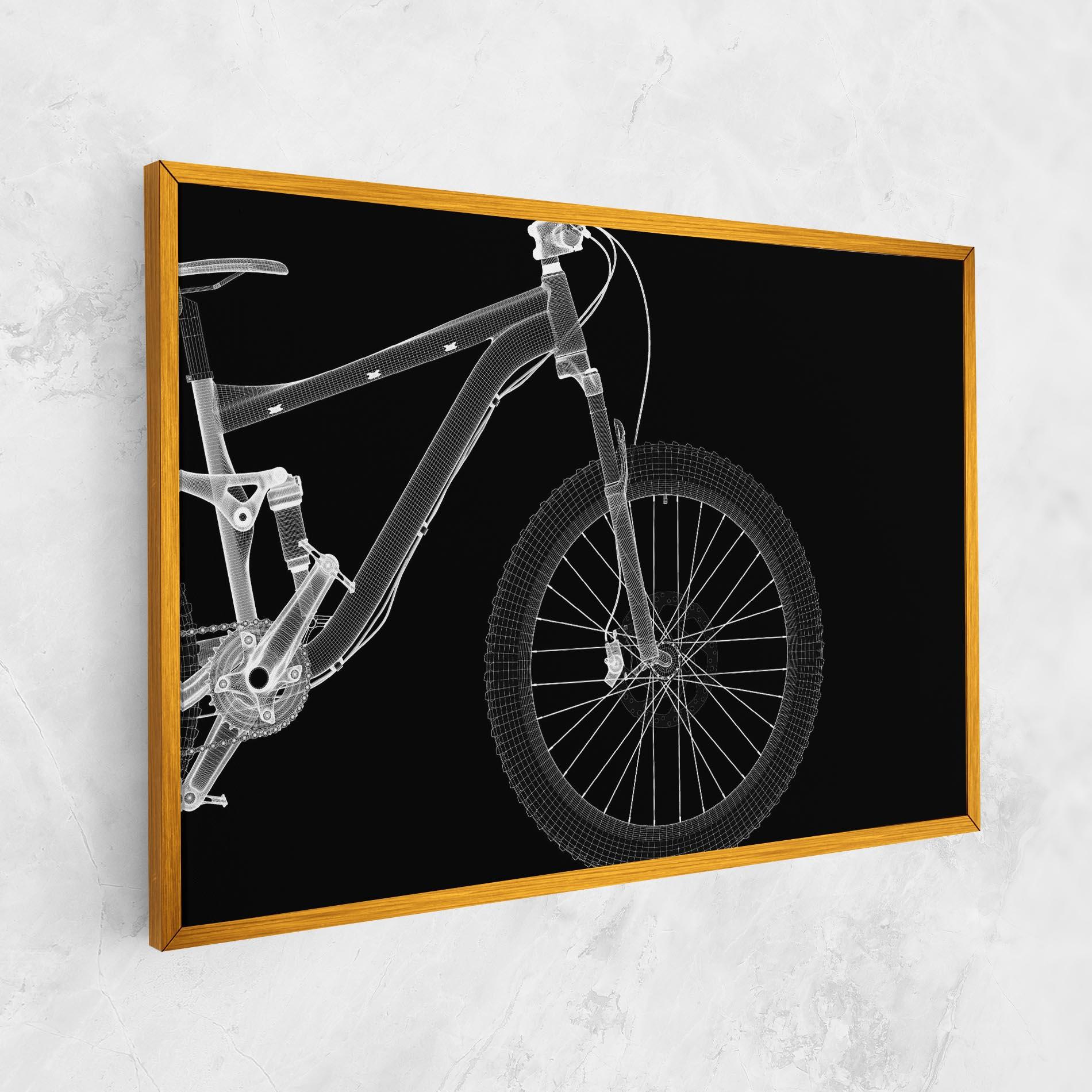 Tablou Canvas 3d White Model Bike mockup 1