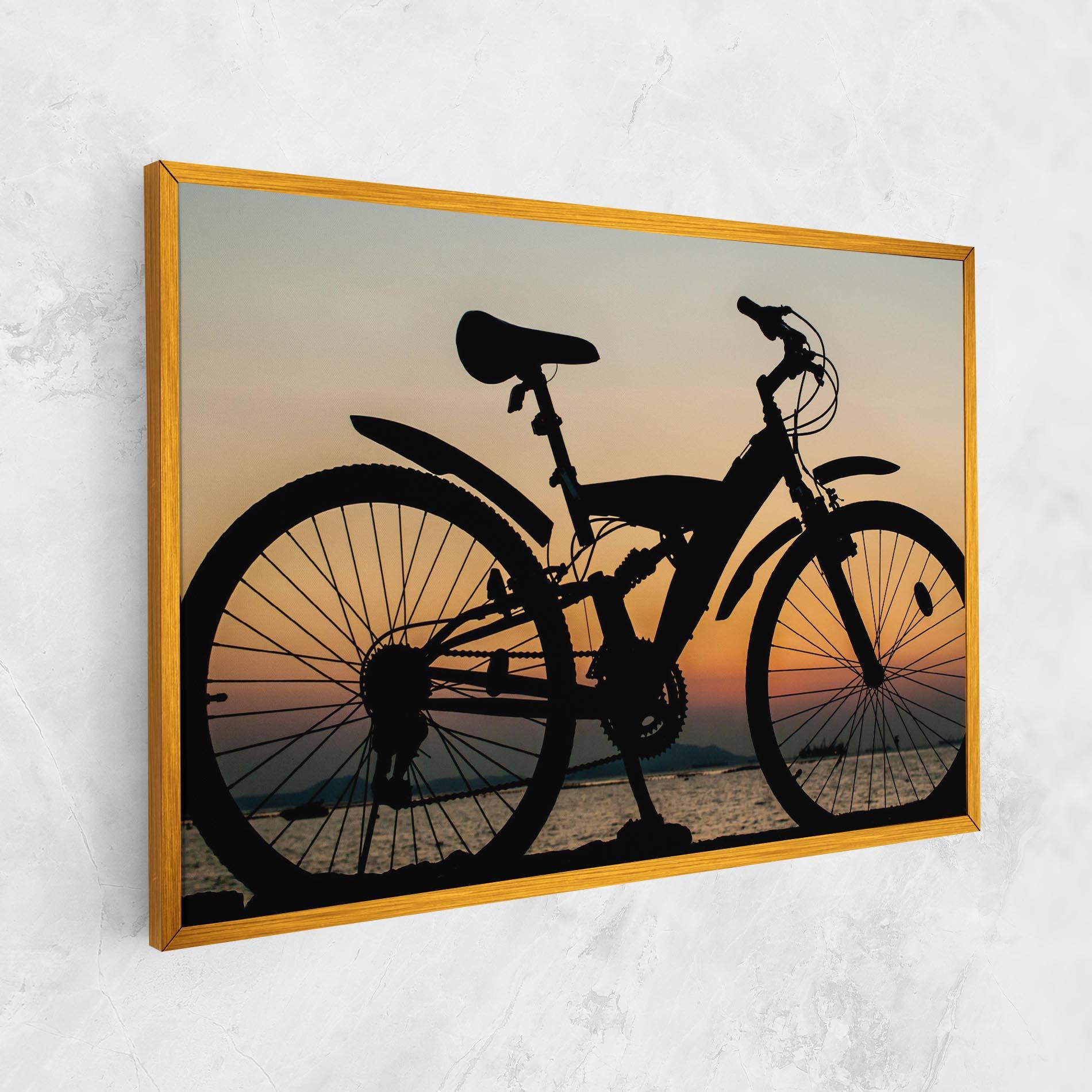 Tablou Canvas Beautiful Mtb Shilouette mockup 1
