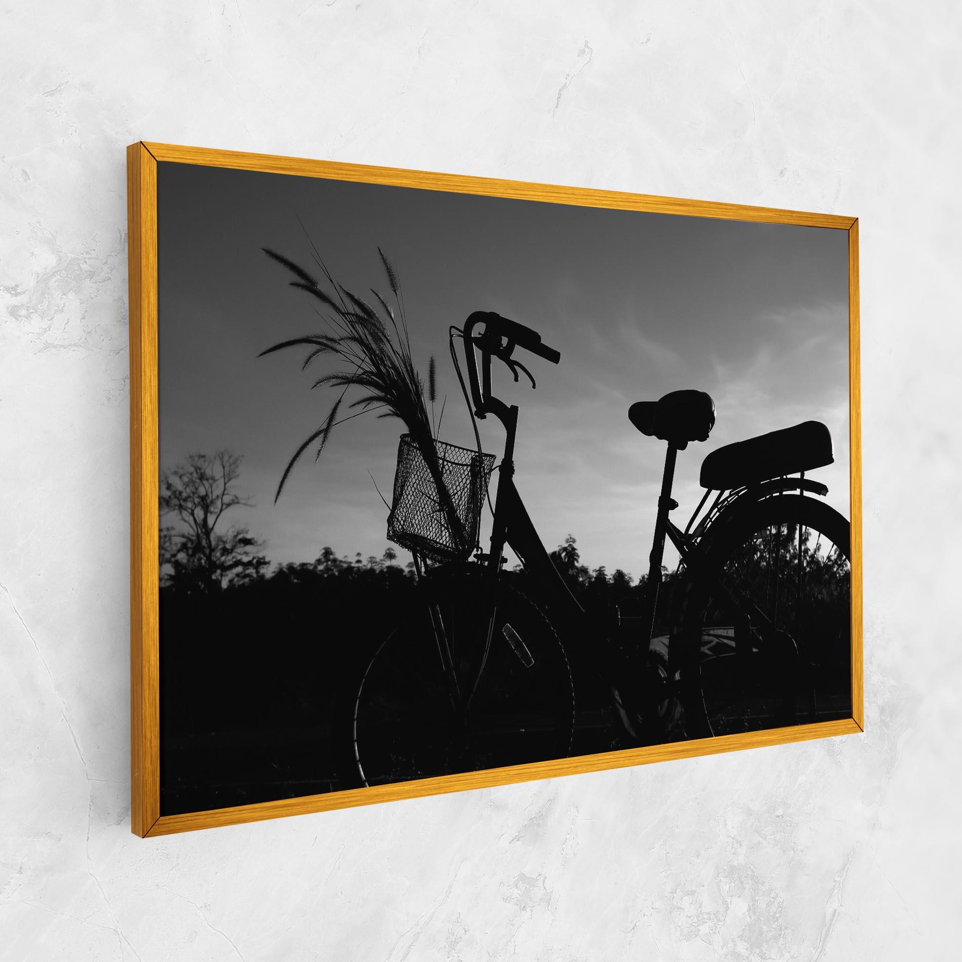 Tablou Canvas Black Bike Shilouette mockup 1