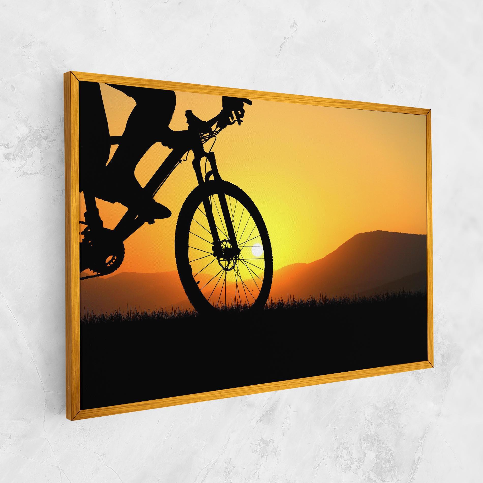 Tablou Canvas Mtb Silhouette View mockup 1