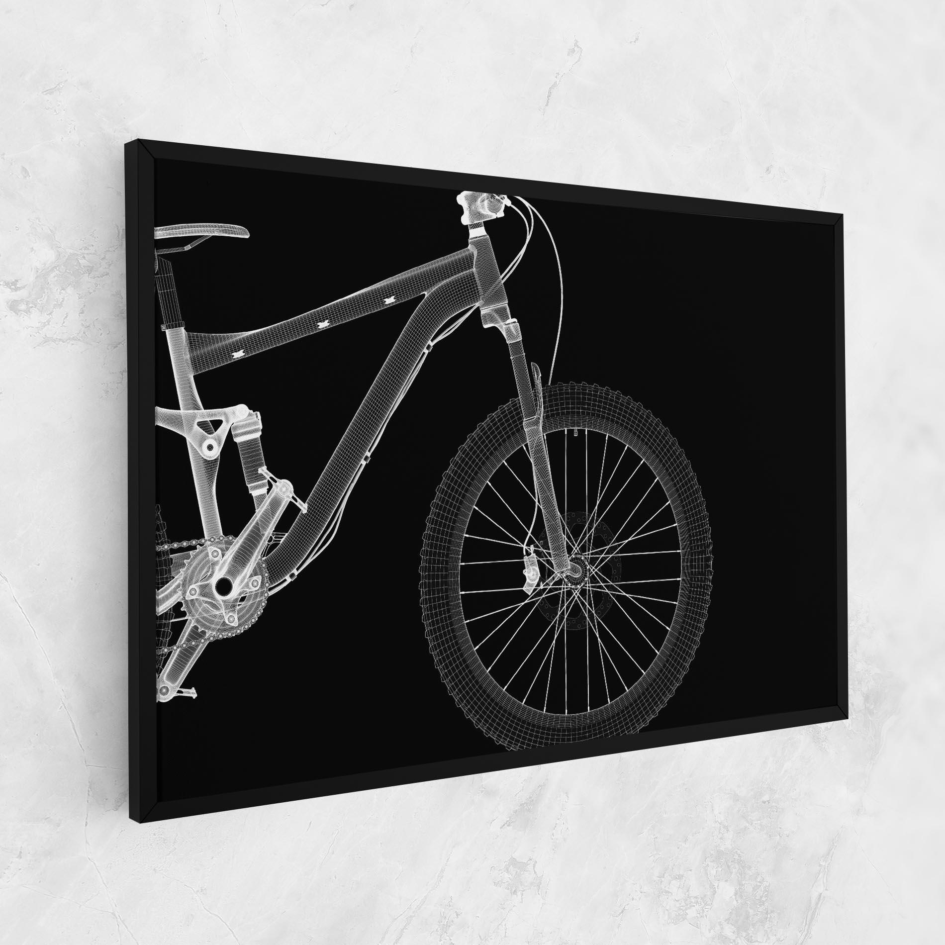 Tablou Canvas 3d White Model Bike mockup 1