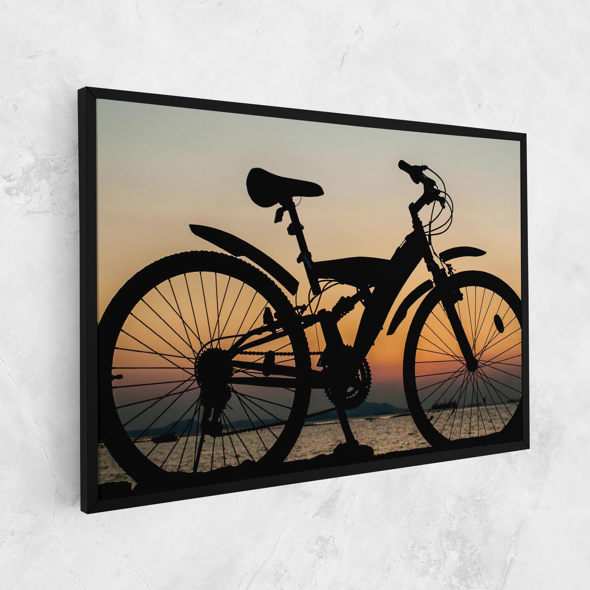 Tablou Canvas Beautiful Mtb Shilouette mockup 1