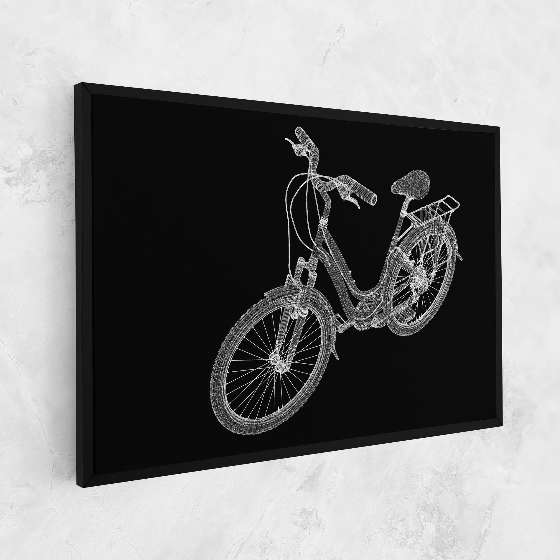 Tablou Canvas Bicycle 3d Model mockup 1
