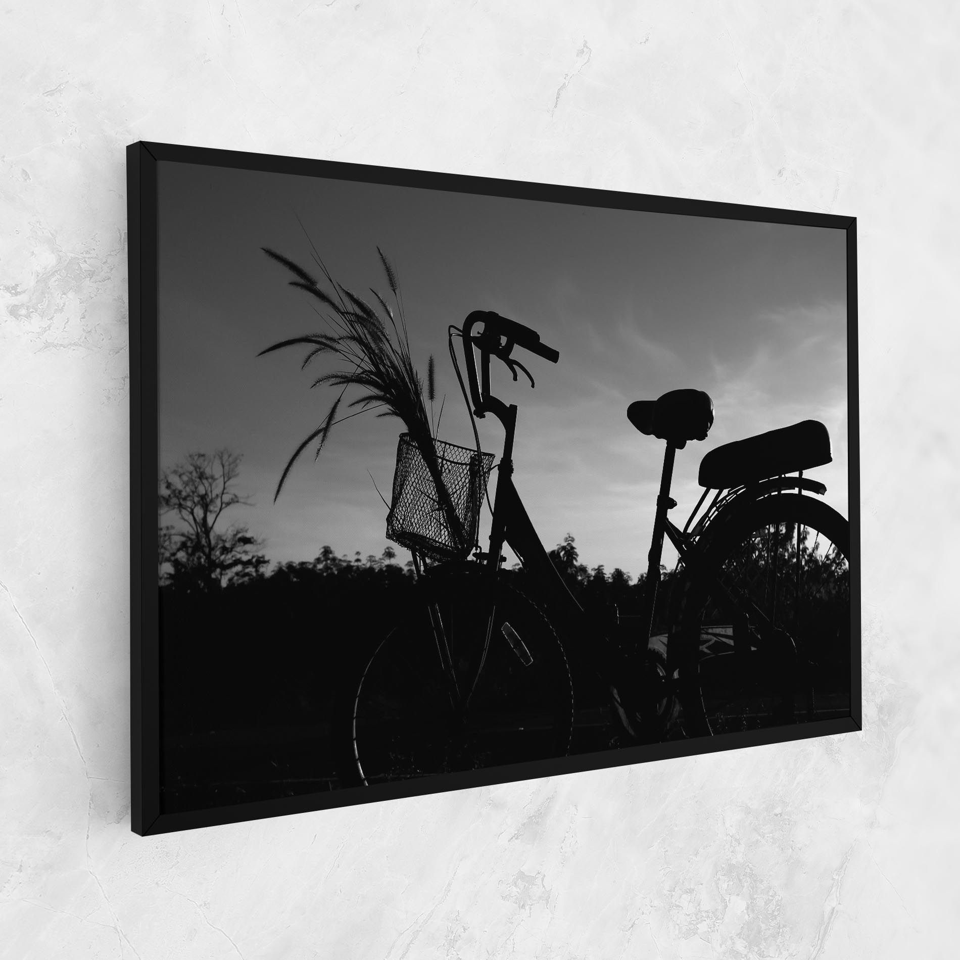 Black Bike Shilouette mockup 1