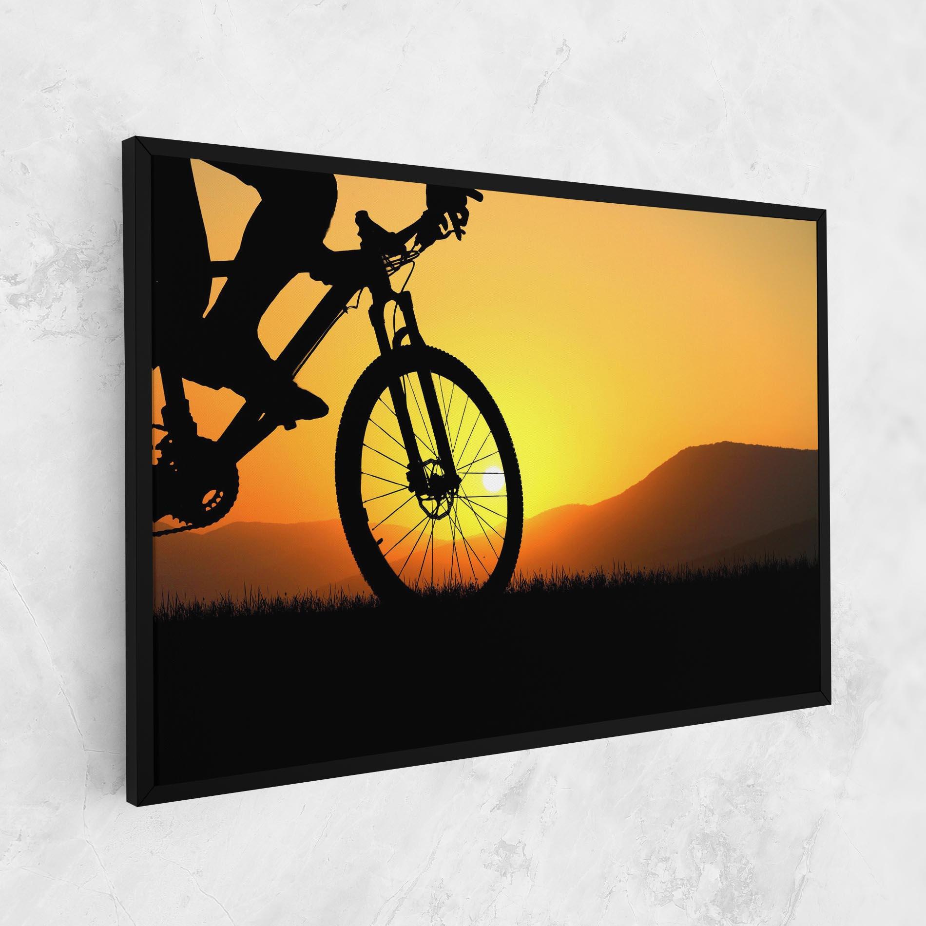 Tablou Canvas Mtb Silhouette View mockup 1