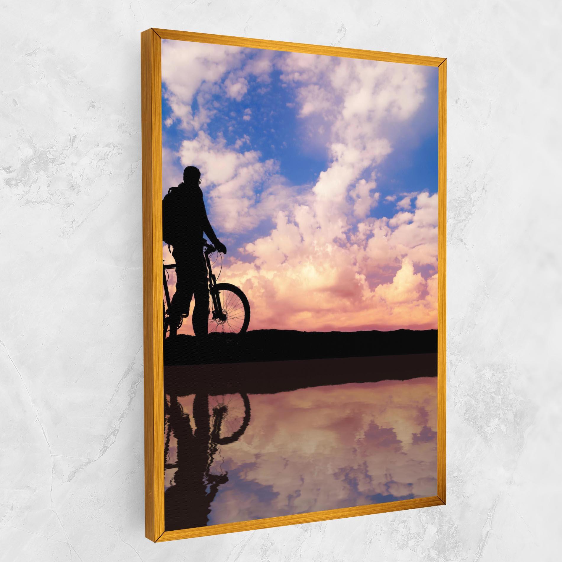 Tablou Canvas Bike Sunset mockup 1