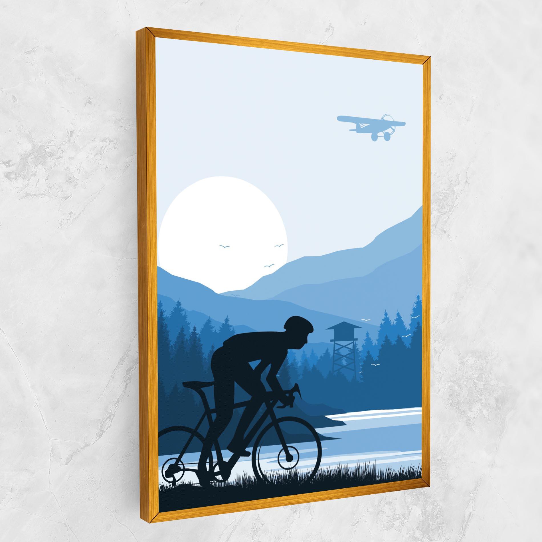 Tablou Canvas Blue Light Bike mockup 1