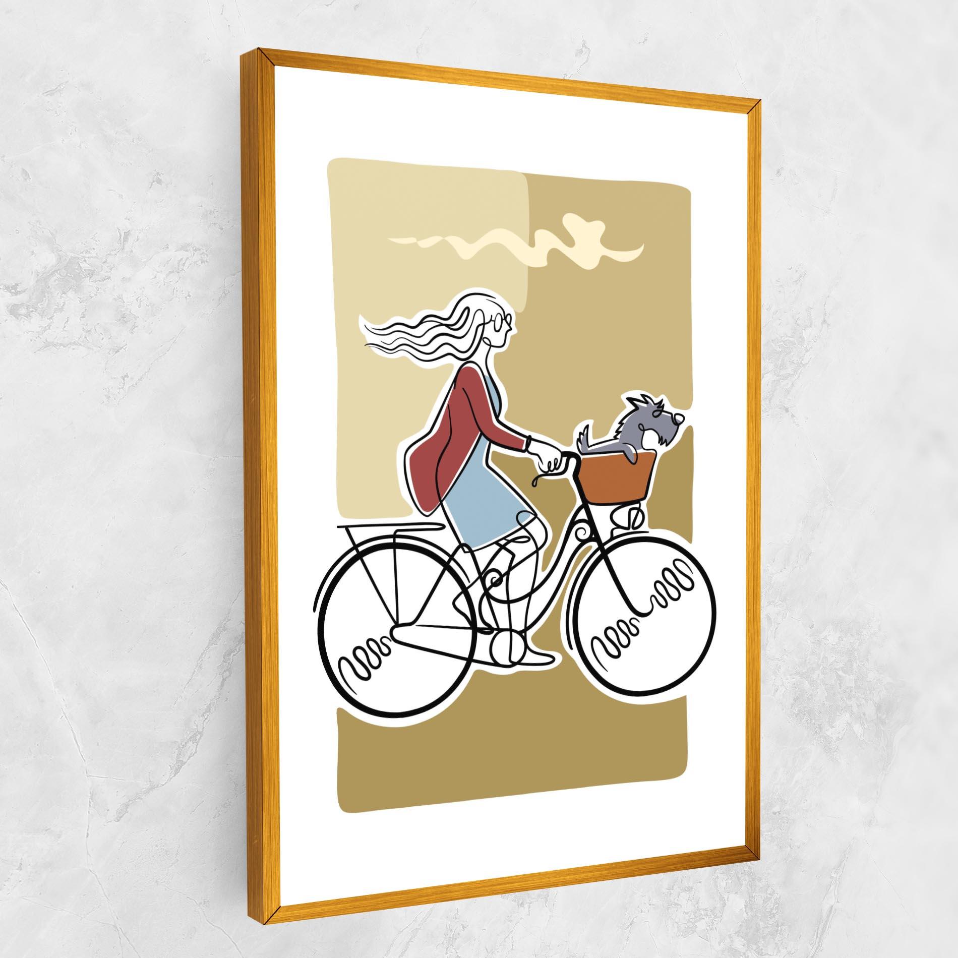 Tablou Canvas Dog On Bike mockup 1